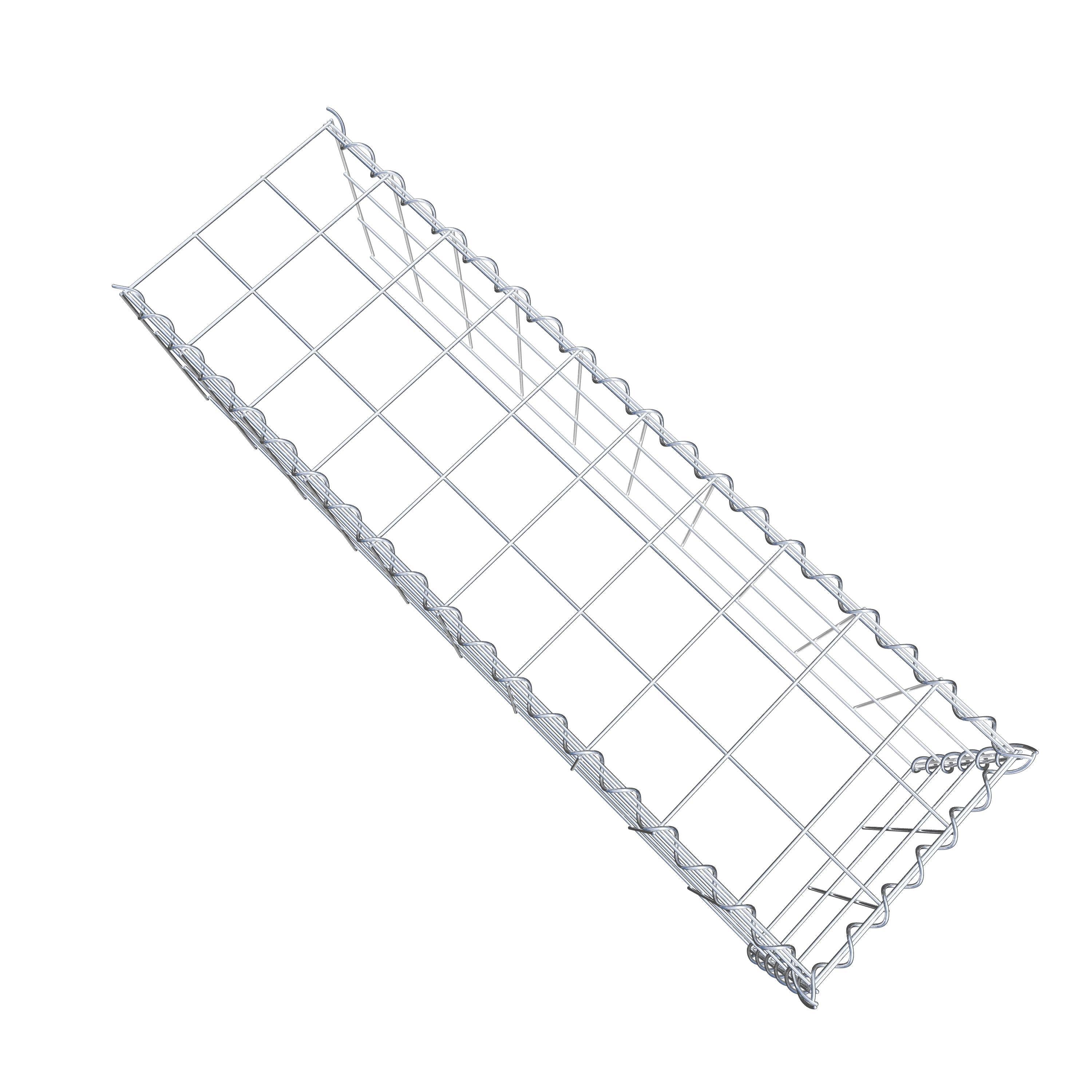 Extra gabion typ 4 100 cm x 30 cm x 30 cm (L x H x D), maskstorlek 10 cm x 10 cm, spiral