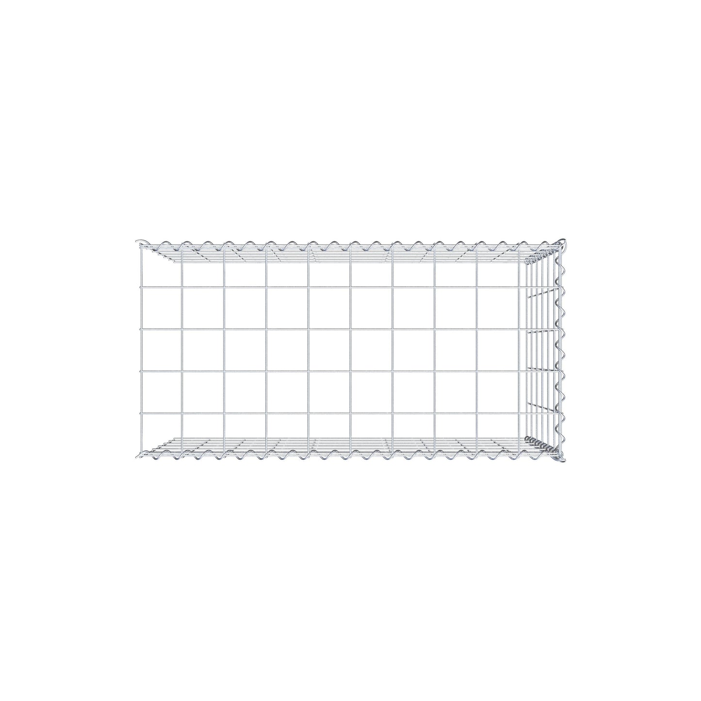 Grown-on gabion type 4 100 cm x 60 cm x 50 cm (L x H x D), mesh size 10 cm x 10 cm, spiral