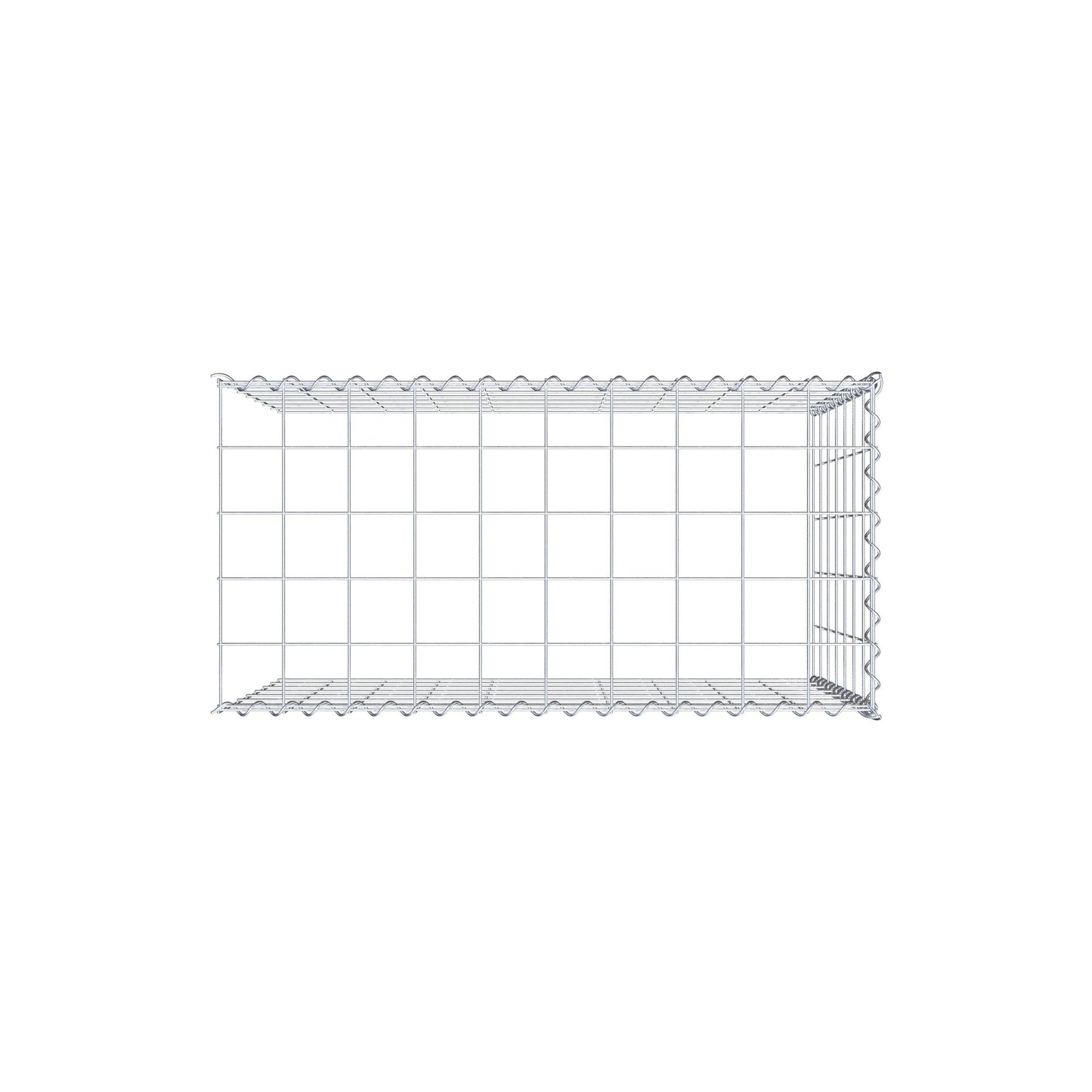 Gabion rapporté type 4 100 cm x 70 cm x 50 cm (L x H x P), mailles 10 cm x 10 cm, spirale