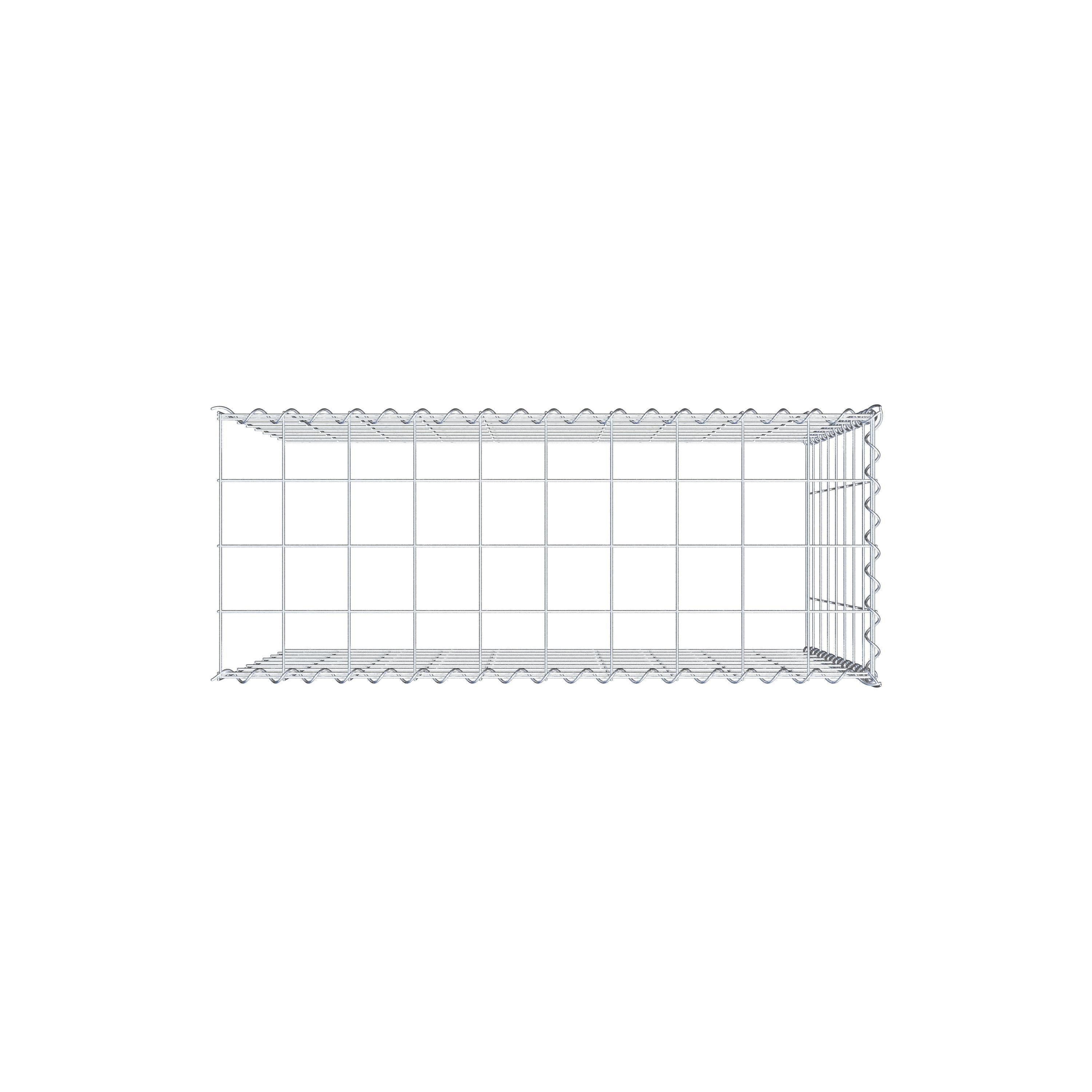 Gabion rapporté type 4 100 cm x 80 cm x 40 cm (L x H x P), mailles 10 cm x 10 cm, spirale