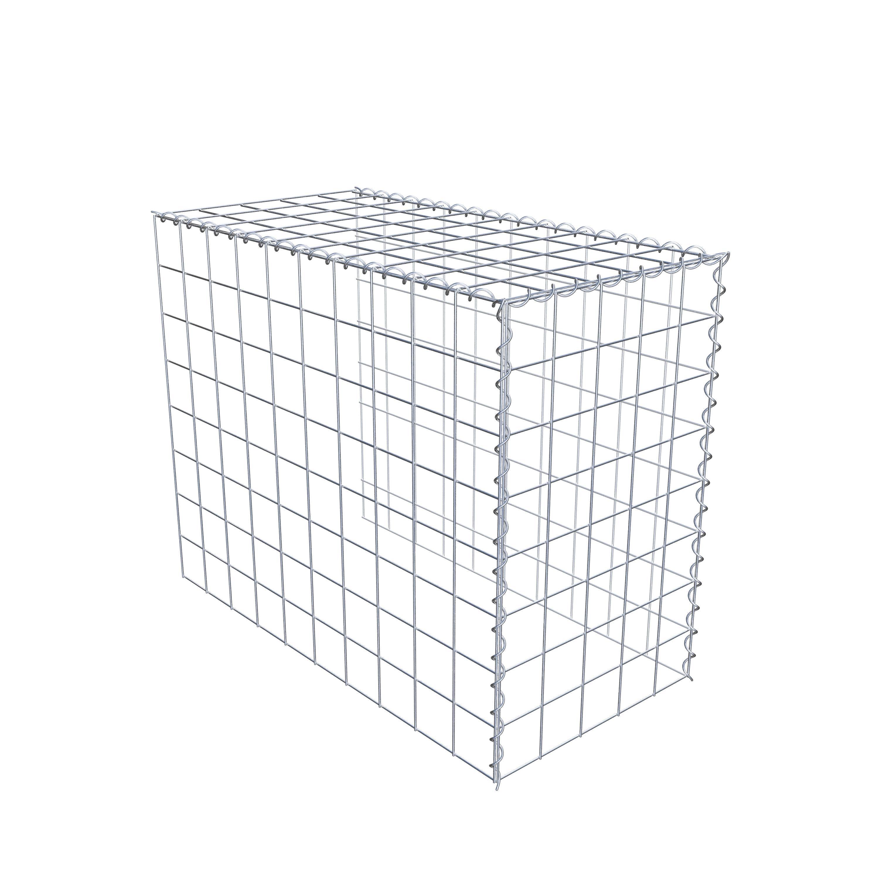 Gabião tipo 4 100 cm x 80 cm x 50 cm (C x A x P), malhagem 10 cm x 10 cm, espiral