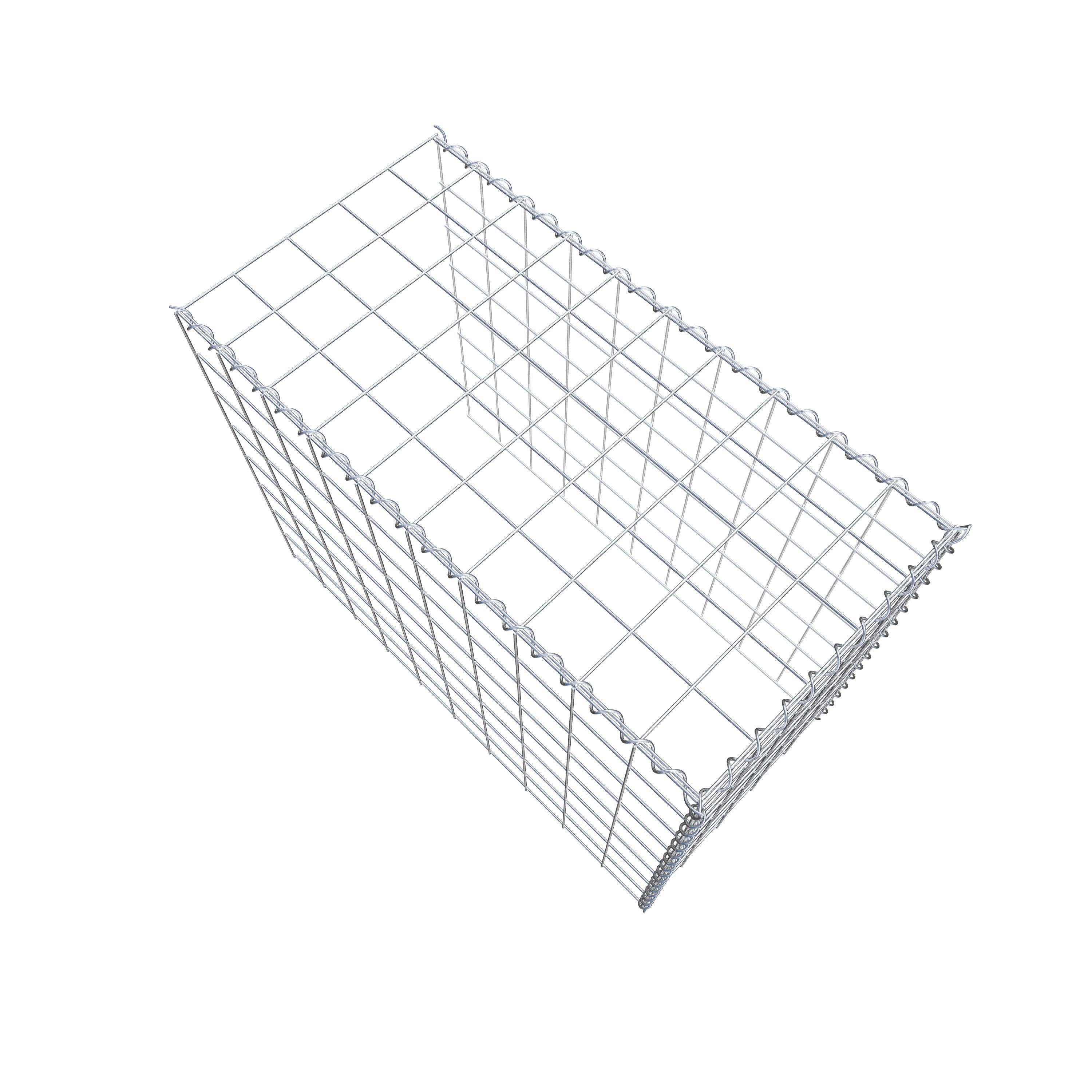 Gabião tipo 4 100 cm x 80 cm x 50 cm (C x A x P), malhagem 10 cm x 10 cm, espiral