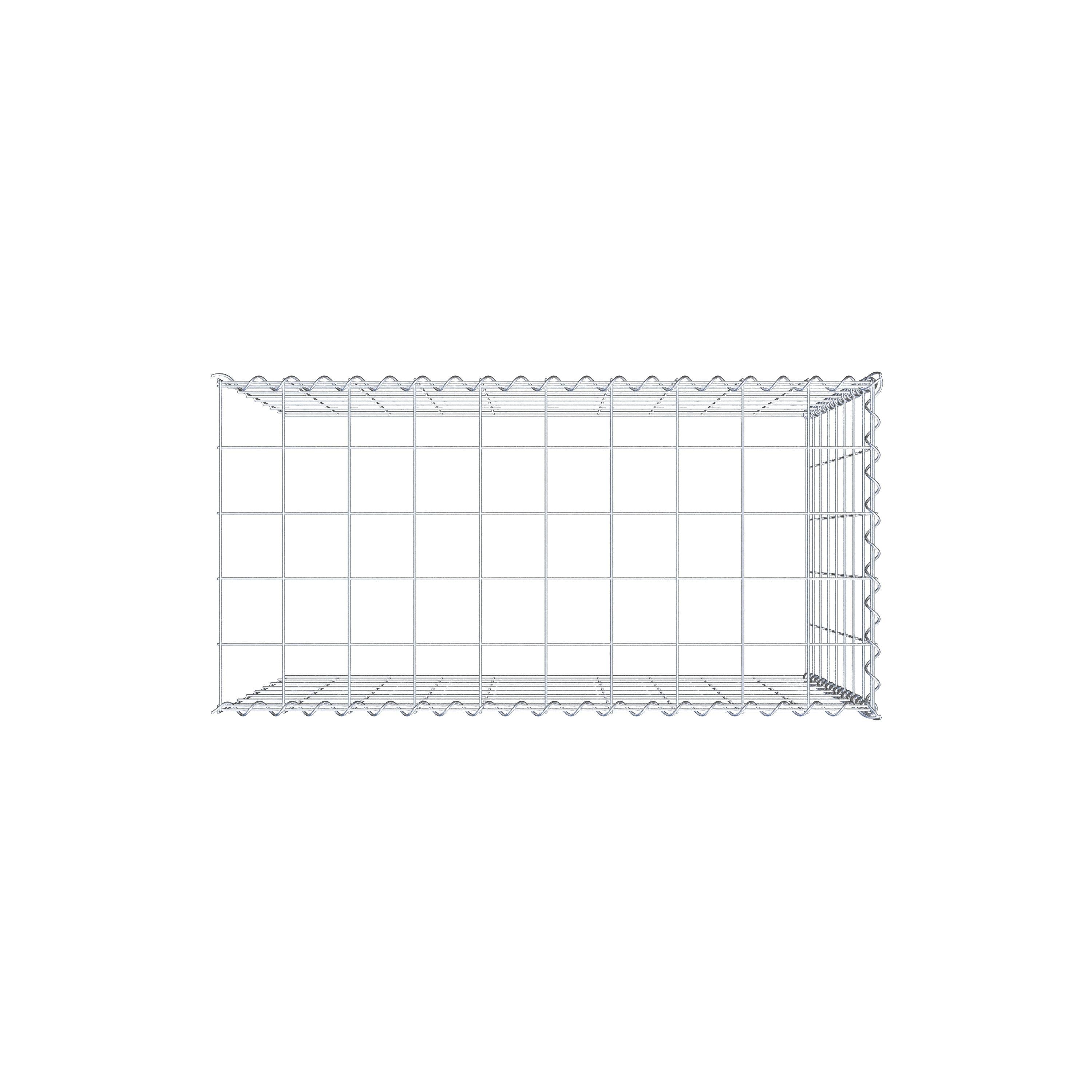 Gabião tipo 4 100 cm x 80 cm x 50 cm (C x A x P), malhagem 10 cm x 10 cm, espiral