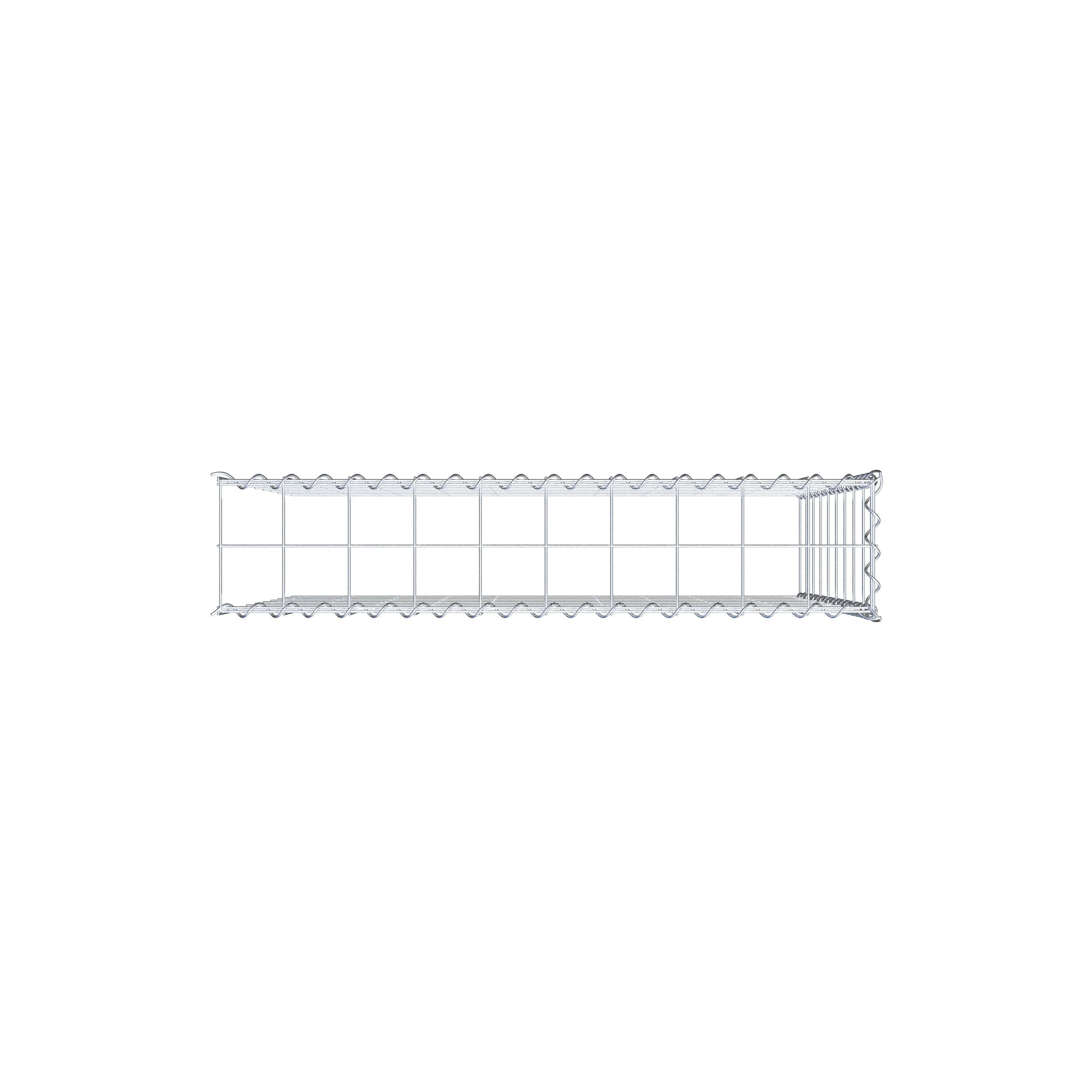 Gabion rapporté type 4 100 cm x 90 cm x 20 cm (L x H x P), mailles 10 cm x 10 cm, spirale