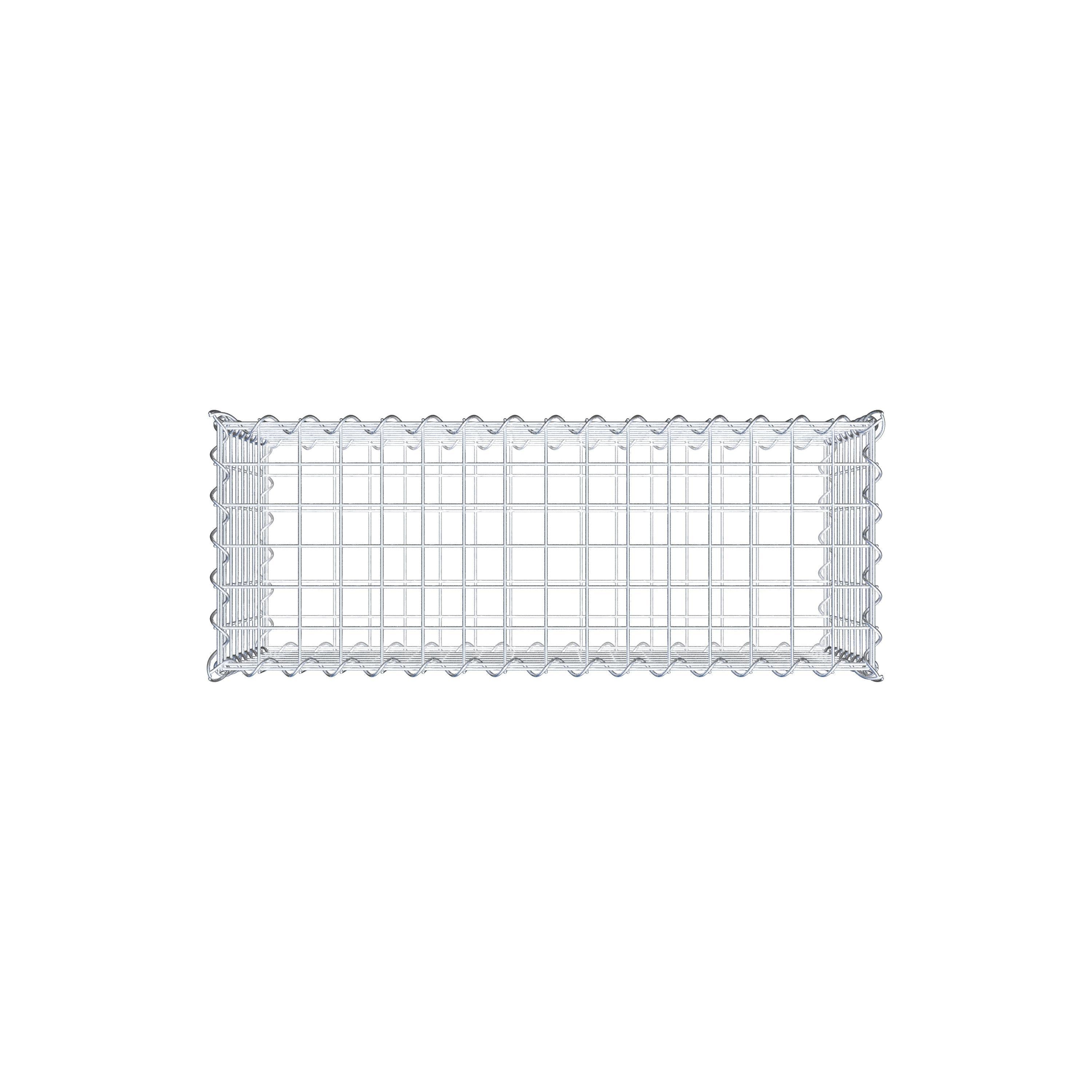 Gabbione 80 cm x 40 cm x 30 cm (L x H x P), maglia 5 cm x 5 cm, spirale