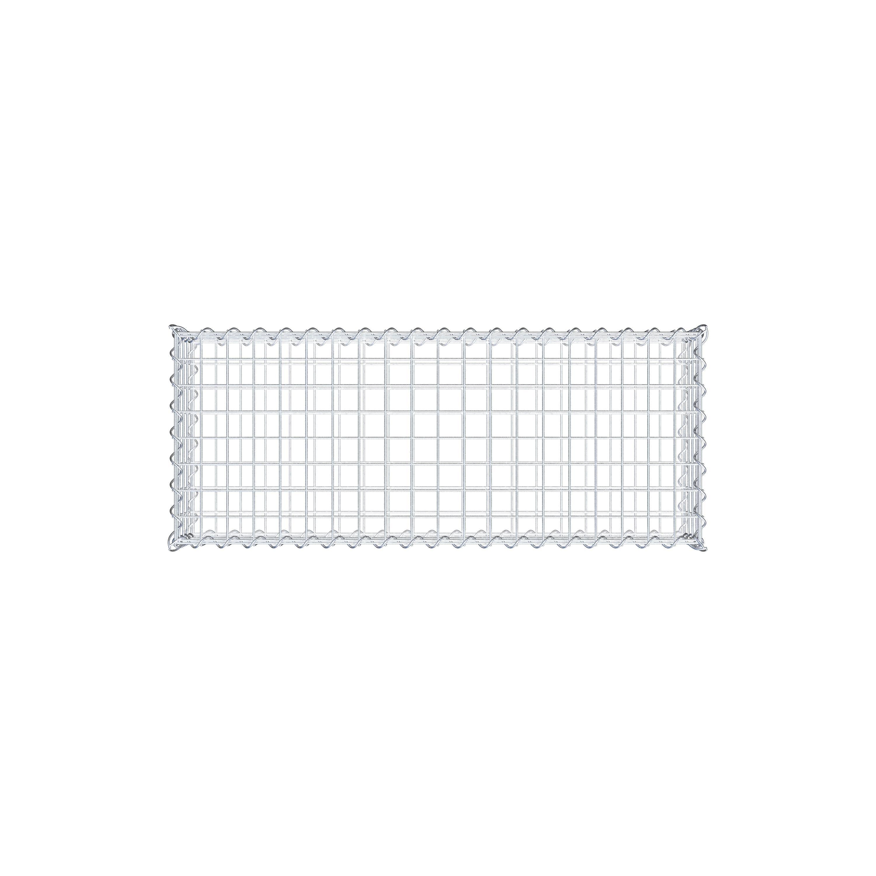 Gabion 100 cm x 20 cm x 40 cm (L x H x D), maskestørrelse 5 cm x 5 cm, spiral
