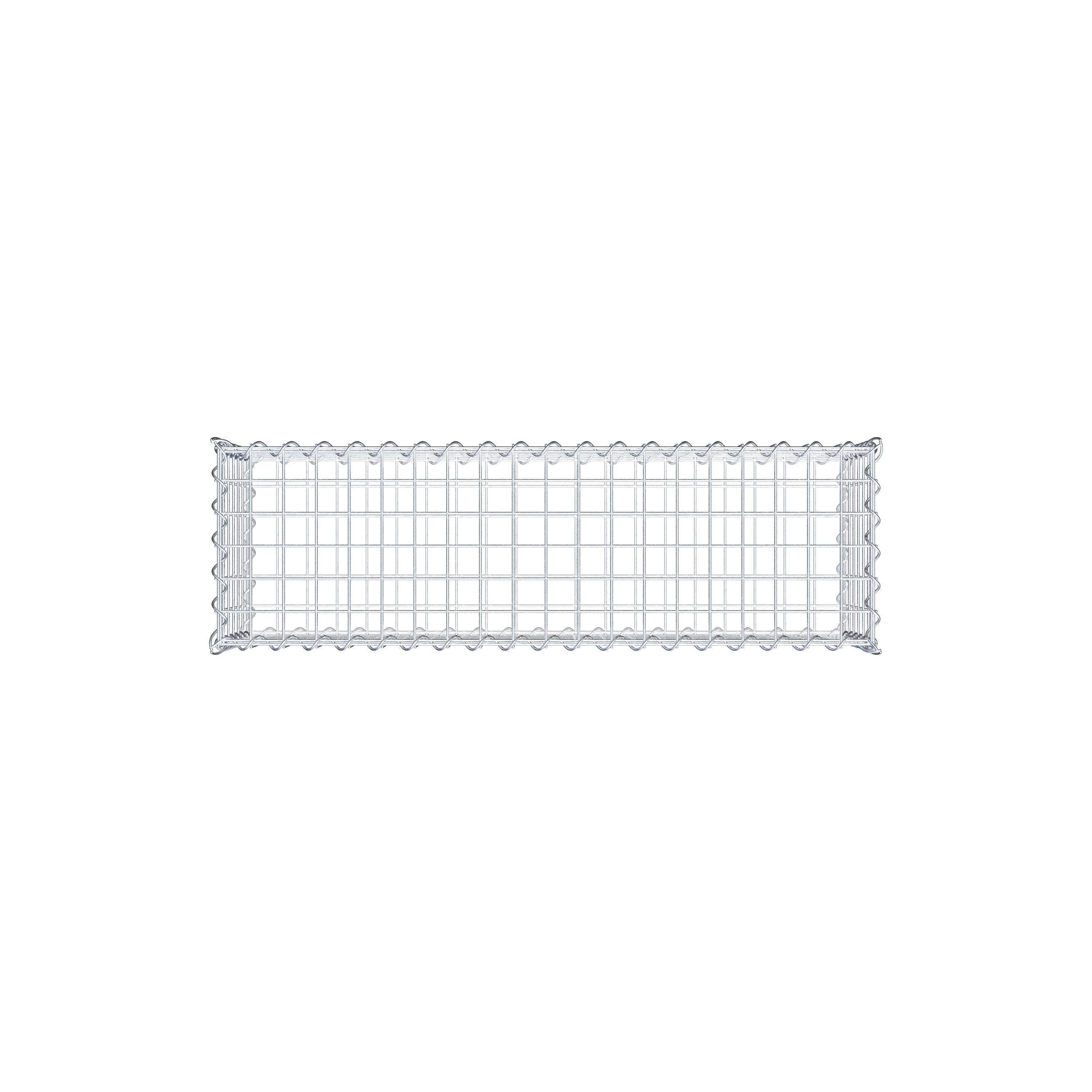 Gavión 100 cm x 30 cm x 30 cm (largo x alto x fondo), malla 5 cm x 5 cm, en espiral