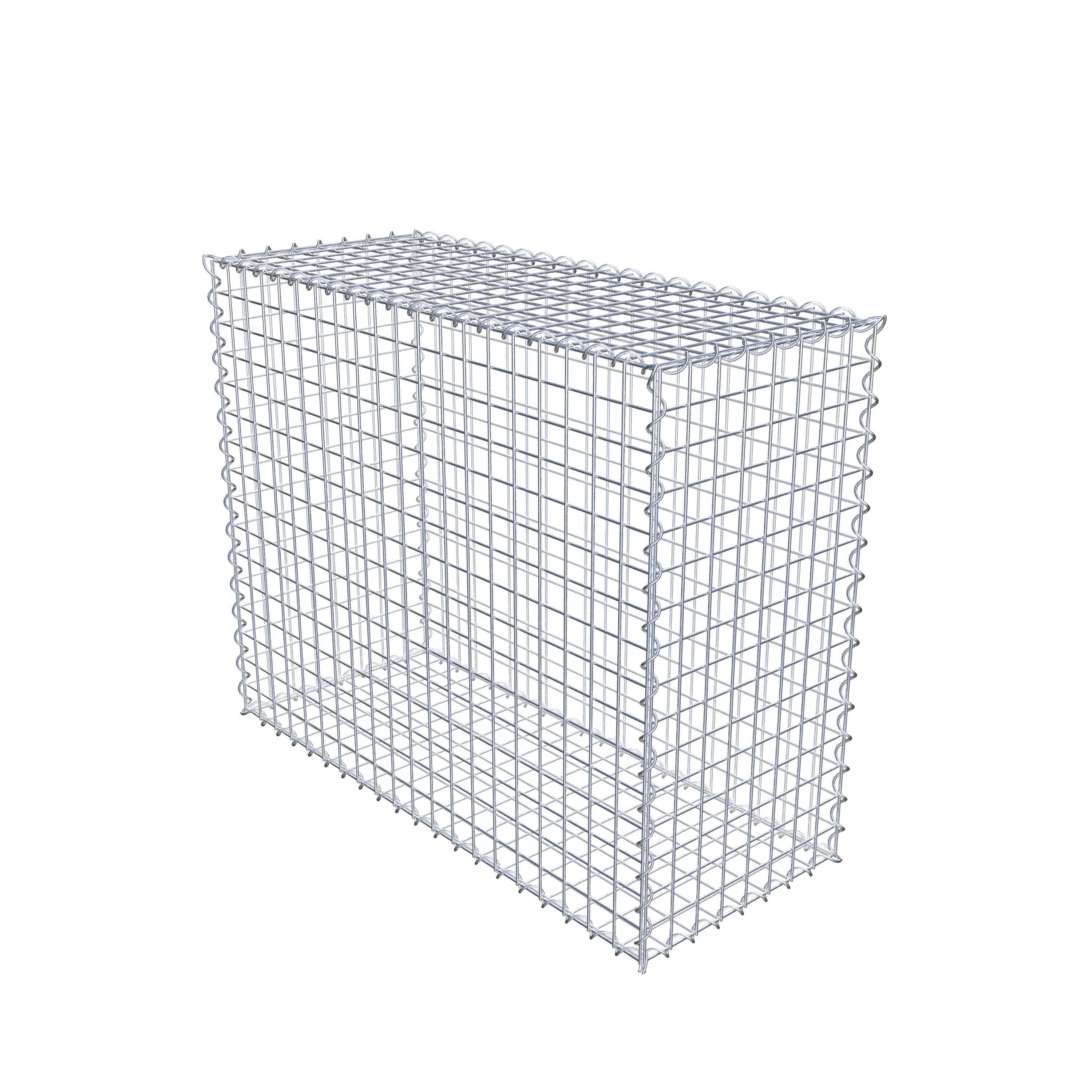 Gabião 100 cm x 80 cm x 40 cm (C x A x P), malhagem 5 cm x 5 cm, espiral