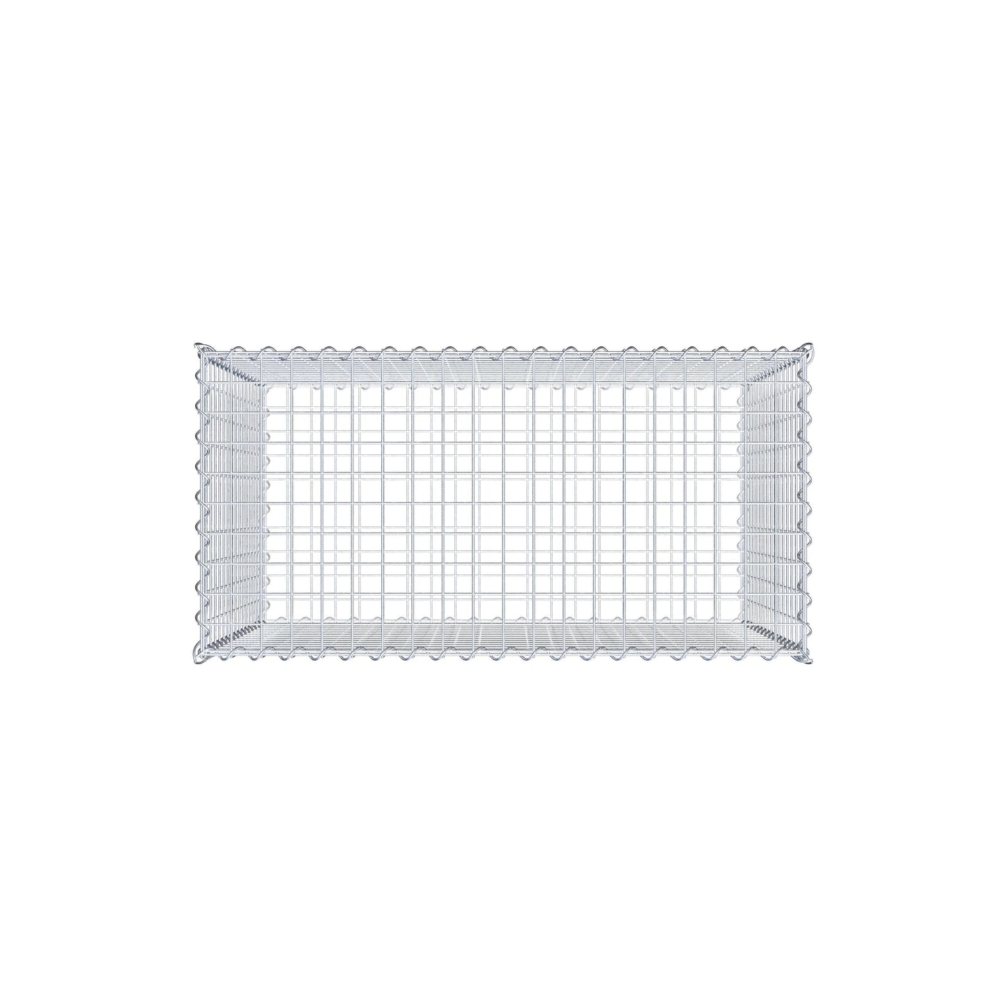 Gabion 100 cm x 80 cm x 50 cm (L x H x D), maskestørrelse 5 cm x 5 cm, spiral