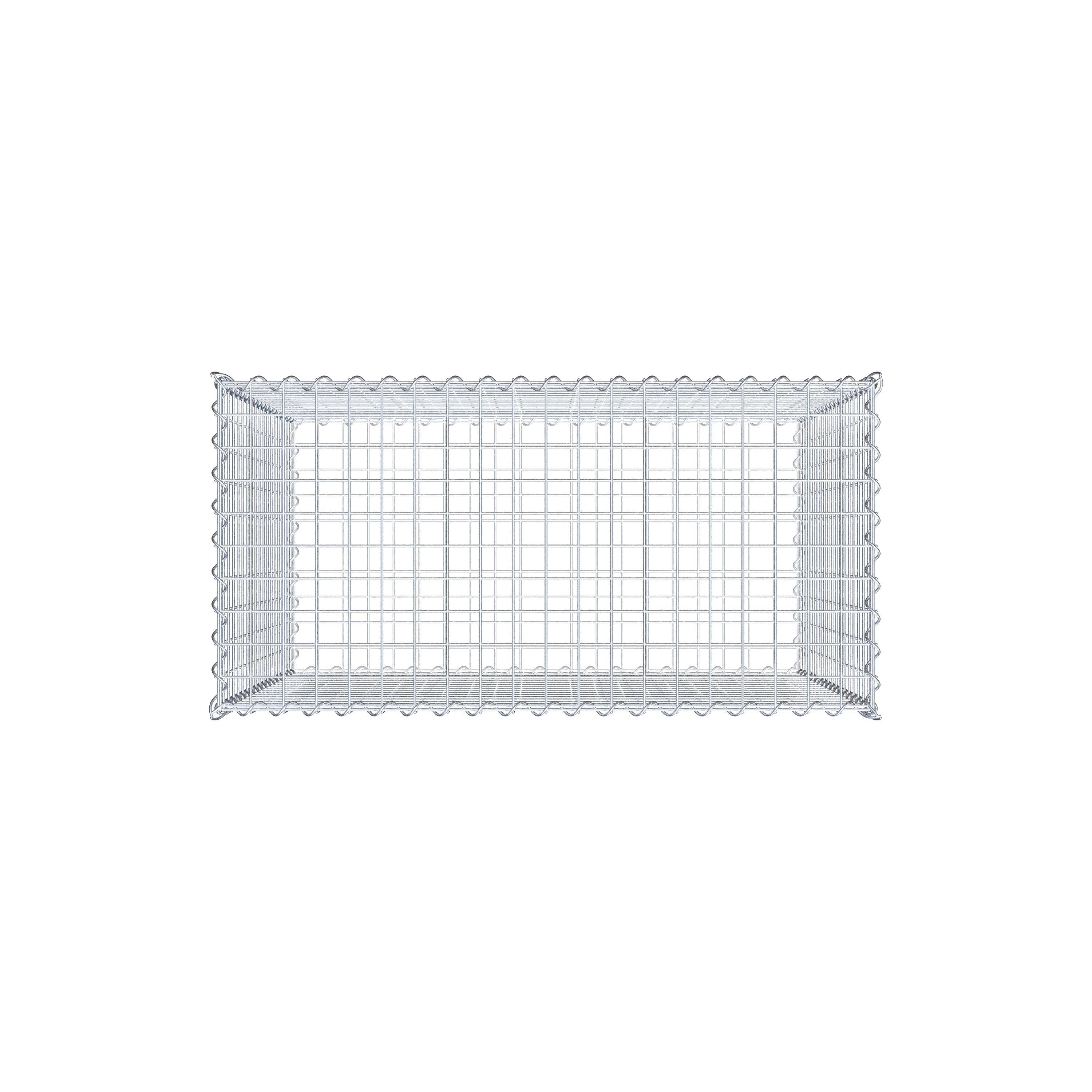 Gabbione 100 cm x 90 cm x 50 cm (L x H x P), maglia 5 cm x 5 cm, spirale