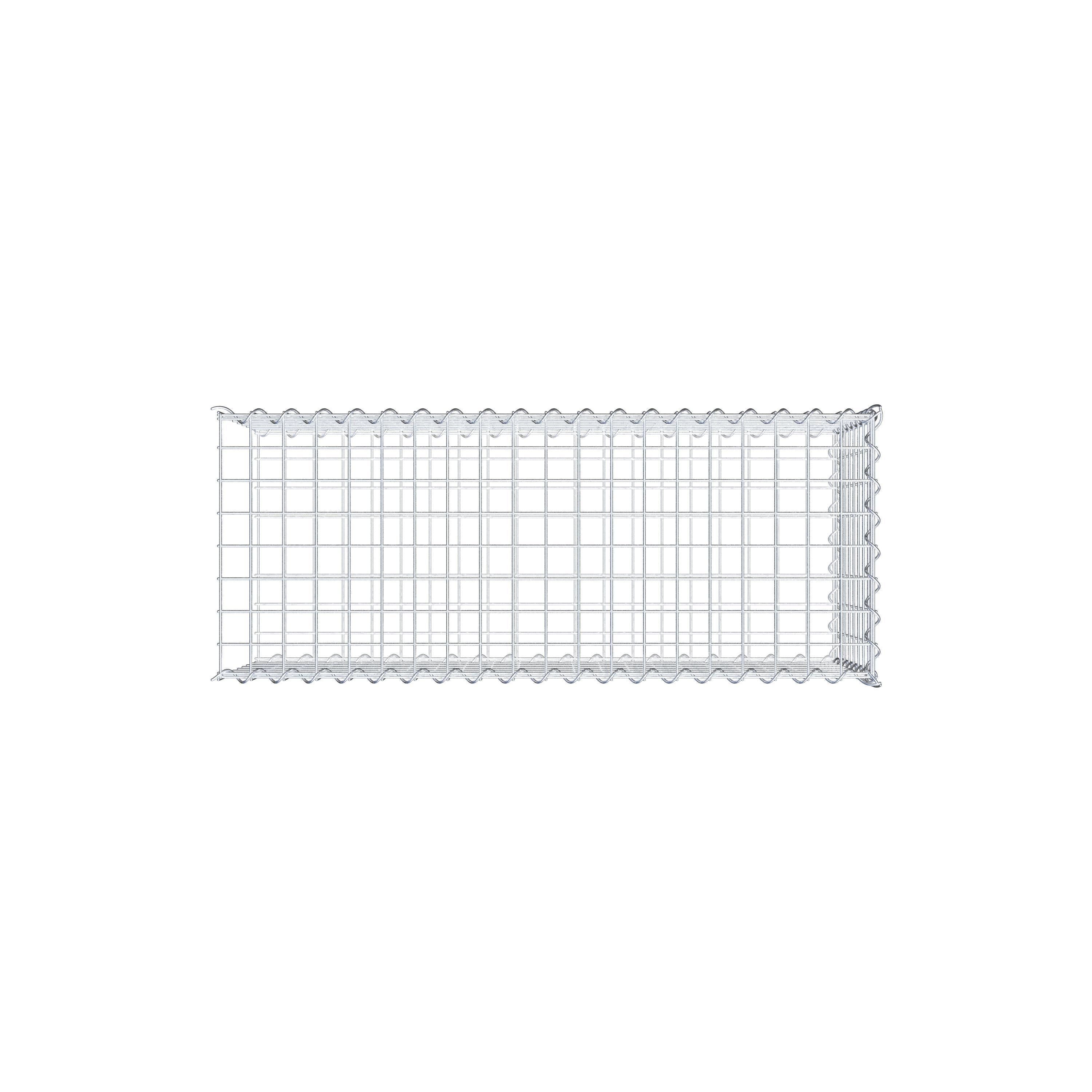 Grown-on gabion type 2 100 cm x 40 cm x 40 cm (L x H x D), mesh size 5 cm x 5 cm, spiral