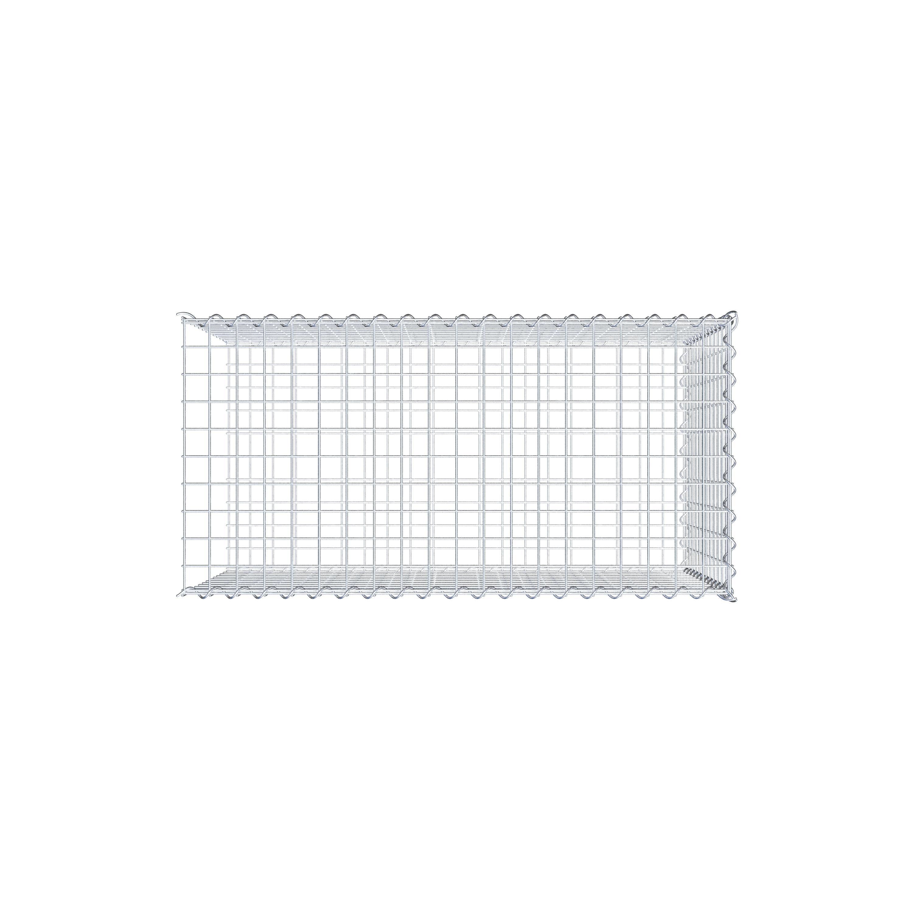 Gabion rapporté type 2 100 cm x 60 cm x 50 cm (L x H x P), mailles 5 cm x 5 cm, spirale