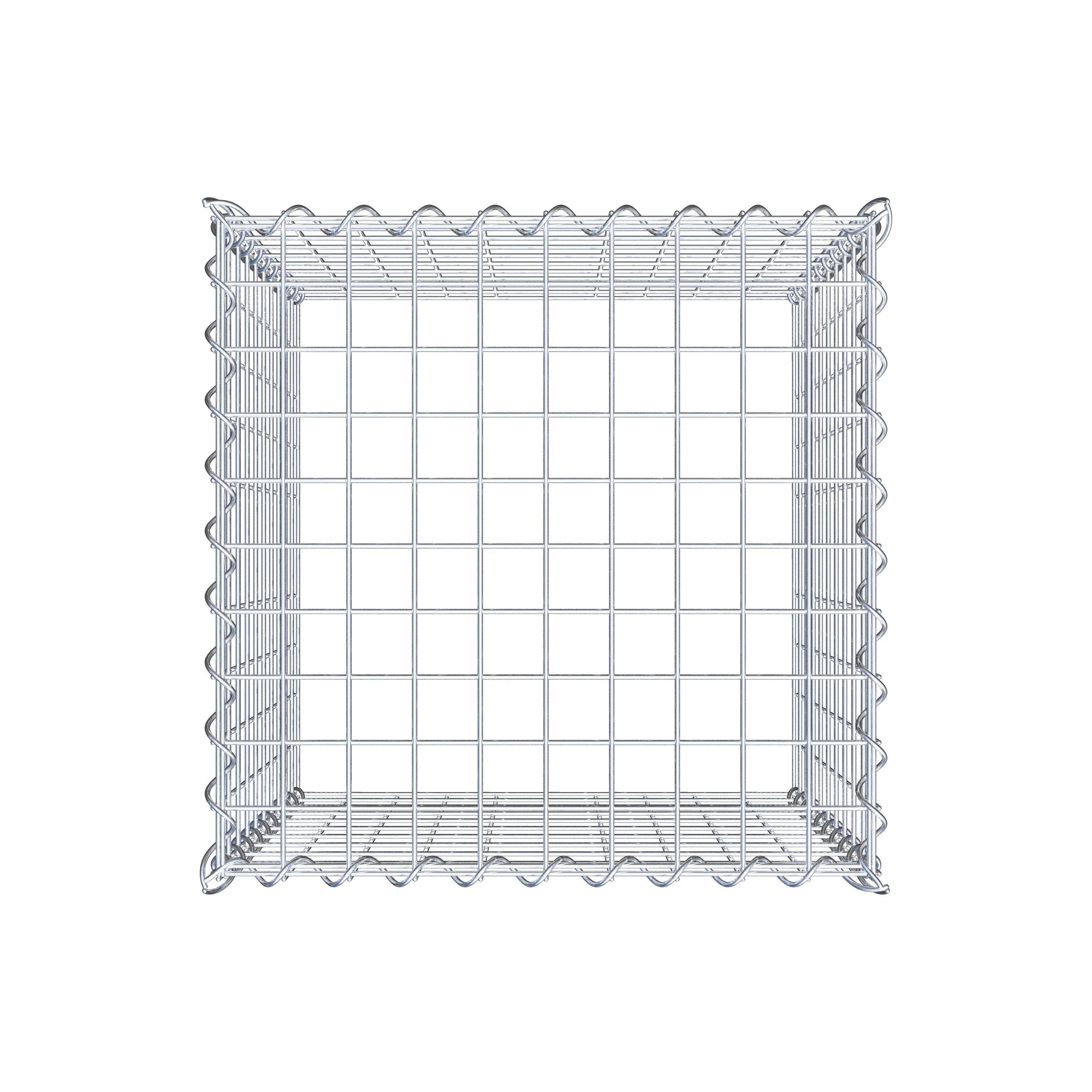 Gavión adulto tipo 3 50 cm x 50 cm x 50 cm (largo x alto x profundidad), tamaño de malla 5 cm x 5 cm, espiral