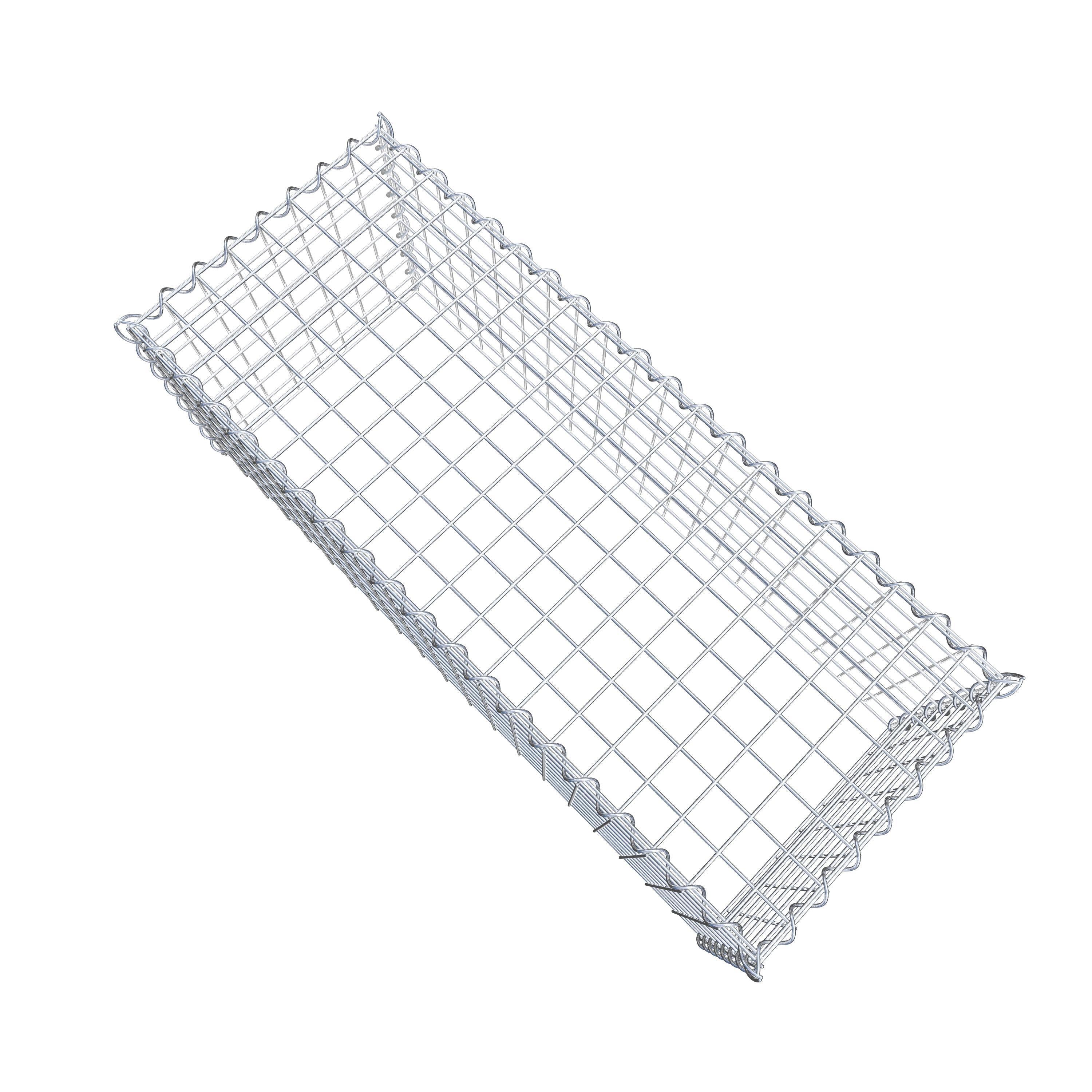 Opvokset gabion type 3 100 cm x 40 cm x 40 cm (L x H x D), maskestørrelse 5 cm x 5 cm, spiral