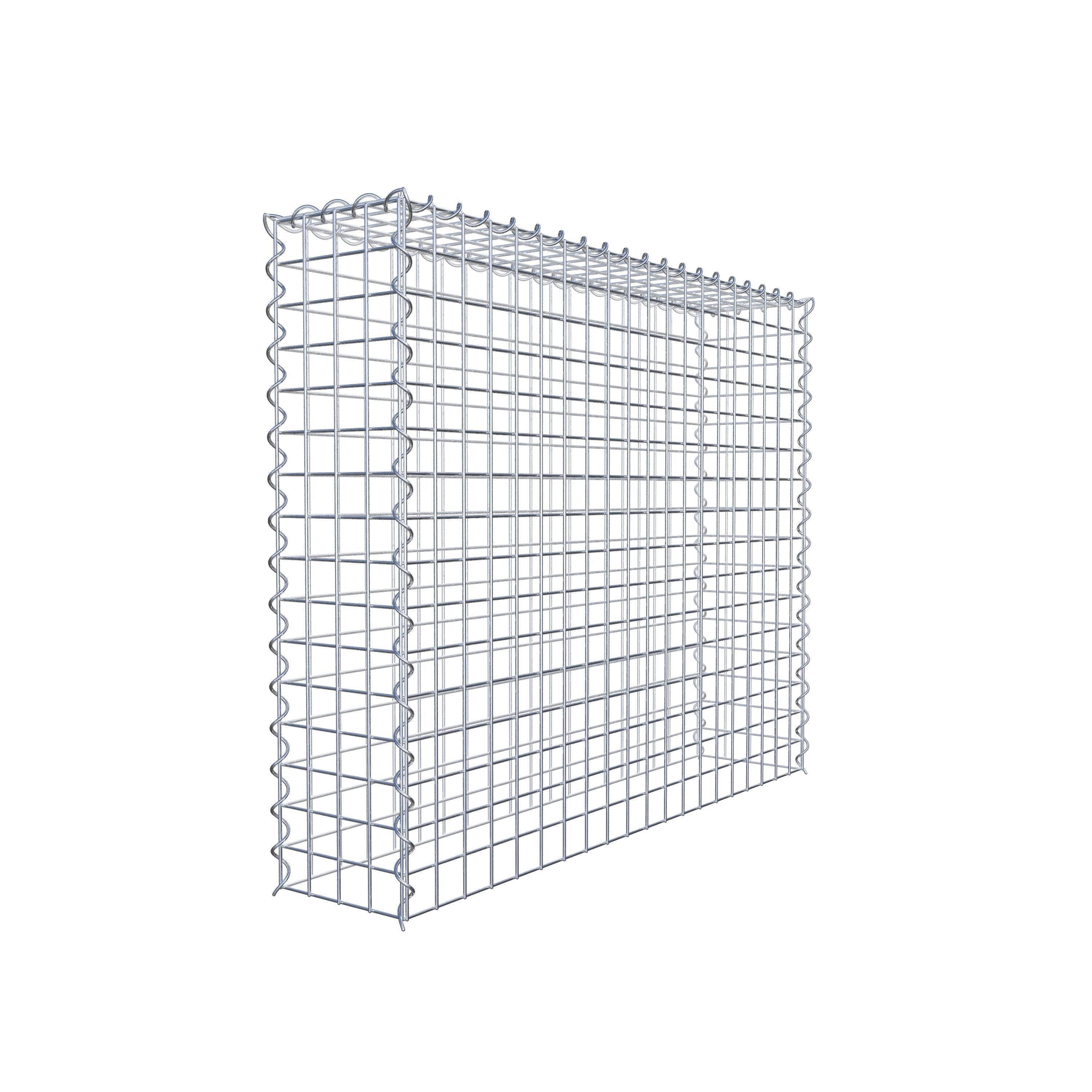Grown-on gabion type 3 100 cm x 80 cm x 20 cm (L x H x D), mesh size 5 cm x 5 cm, spiral
