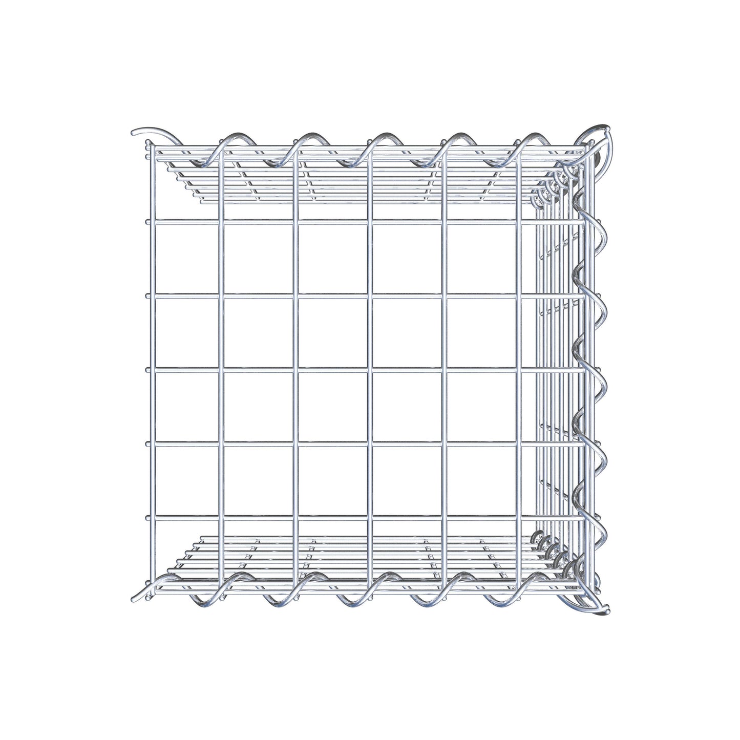 Anbaugabione Typ 4 30 cm x 30 cm x 30 cm (L x H x T), Maschenweite 5 cm x 5 cm, Spirale