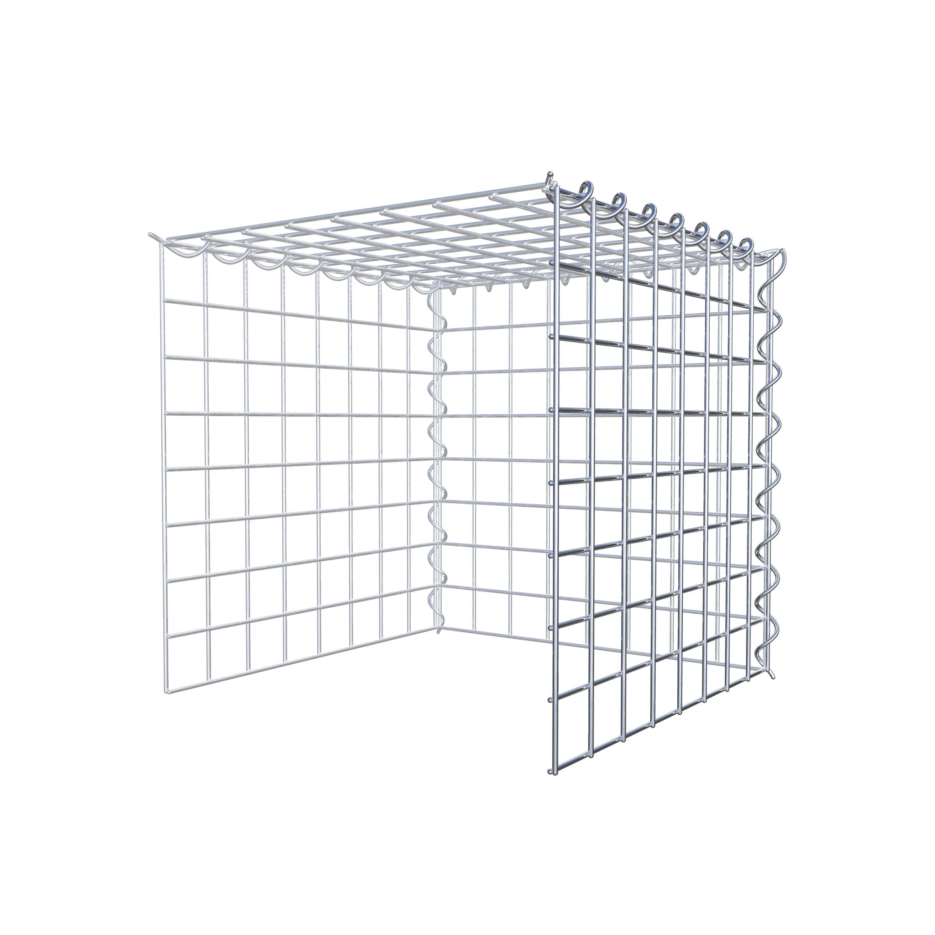 Add-on schanskorf type 4 40 cm x 40 cm x 40 cm (L x H x D), maaswijdte 5 cm x 5 cm, spiraalvormig