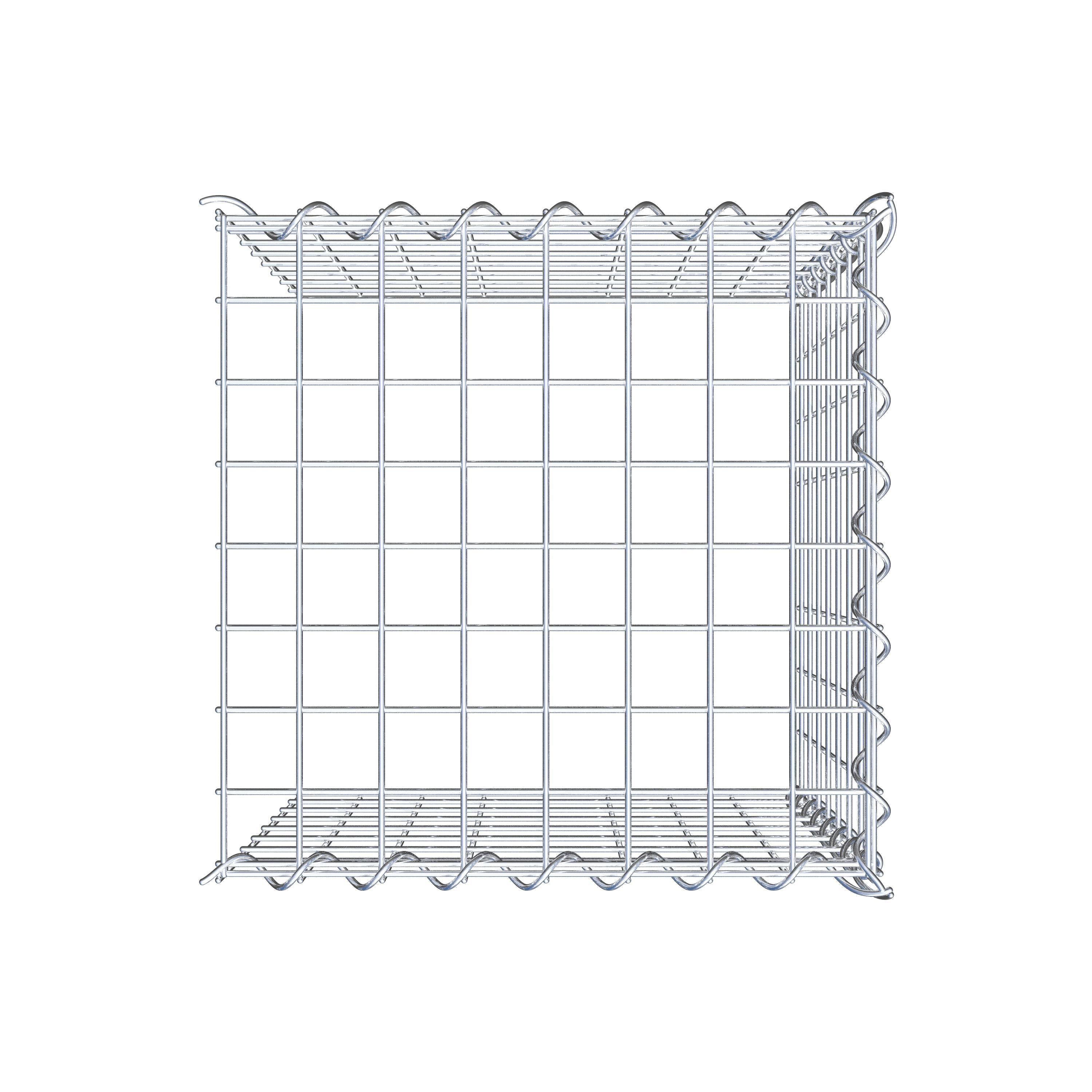 Add-on schanskorf type 4 40 cm x 40 cm x 40 cm (L x H x D), maaswijdte 5 cm x 5 cm, spiraalvormig