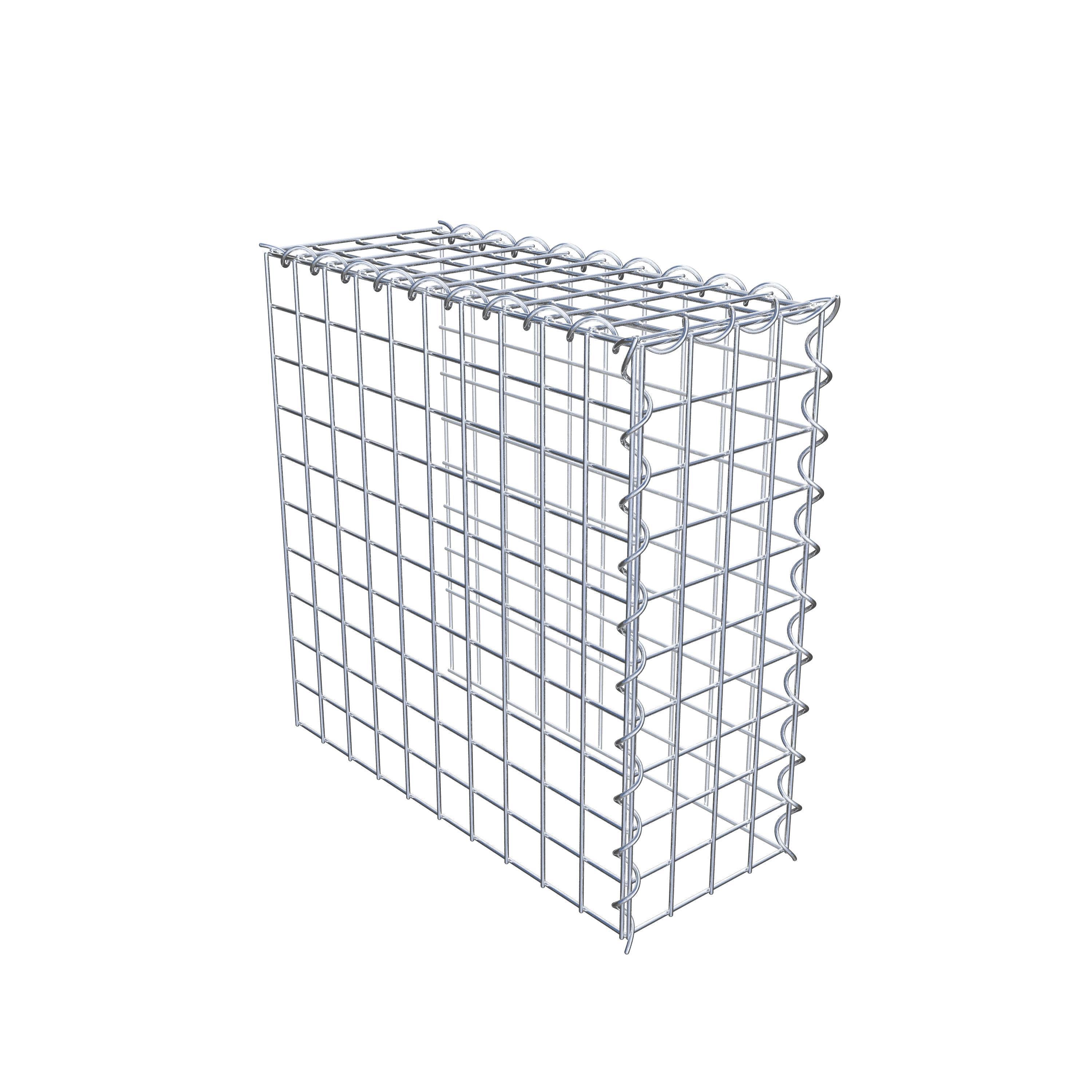 Gabion rapporté type 4 50 cm x 50 cm x 20 cm (L x H x P), mailles 5 cm x 5 cm, spirale