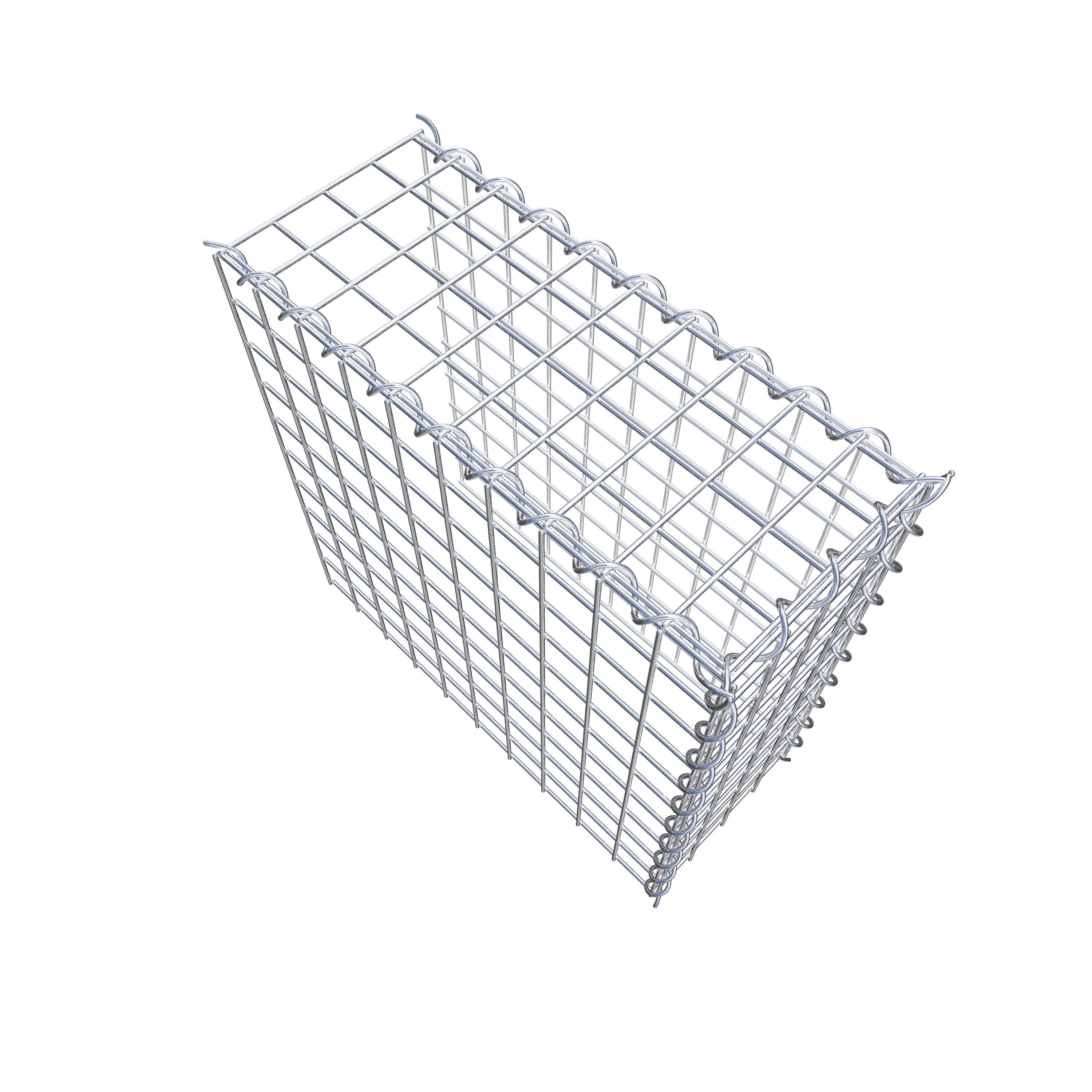 Gabion rapporté type 4 50 cm x 50 cm x 20 cm (L x H x P), mailles 5 cm x 5 cm, spirale