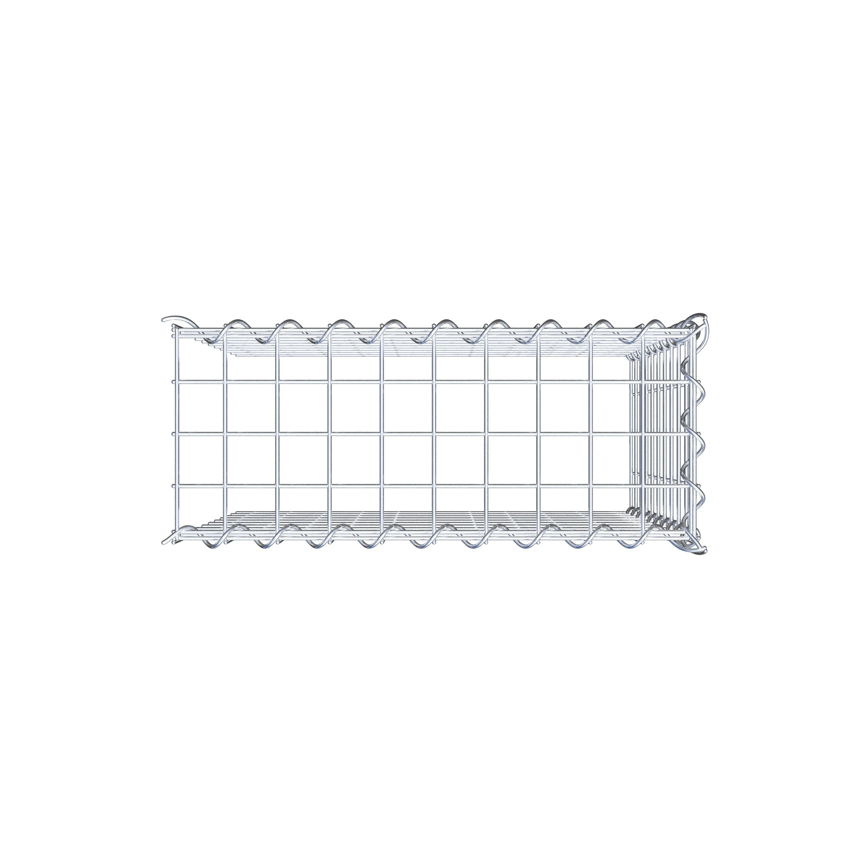 Gabion rapporté type 4 50 cm x 50 cm x 20 cm (L x H x P), mailles 5 cm x 5 cm, spirale