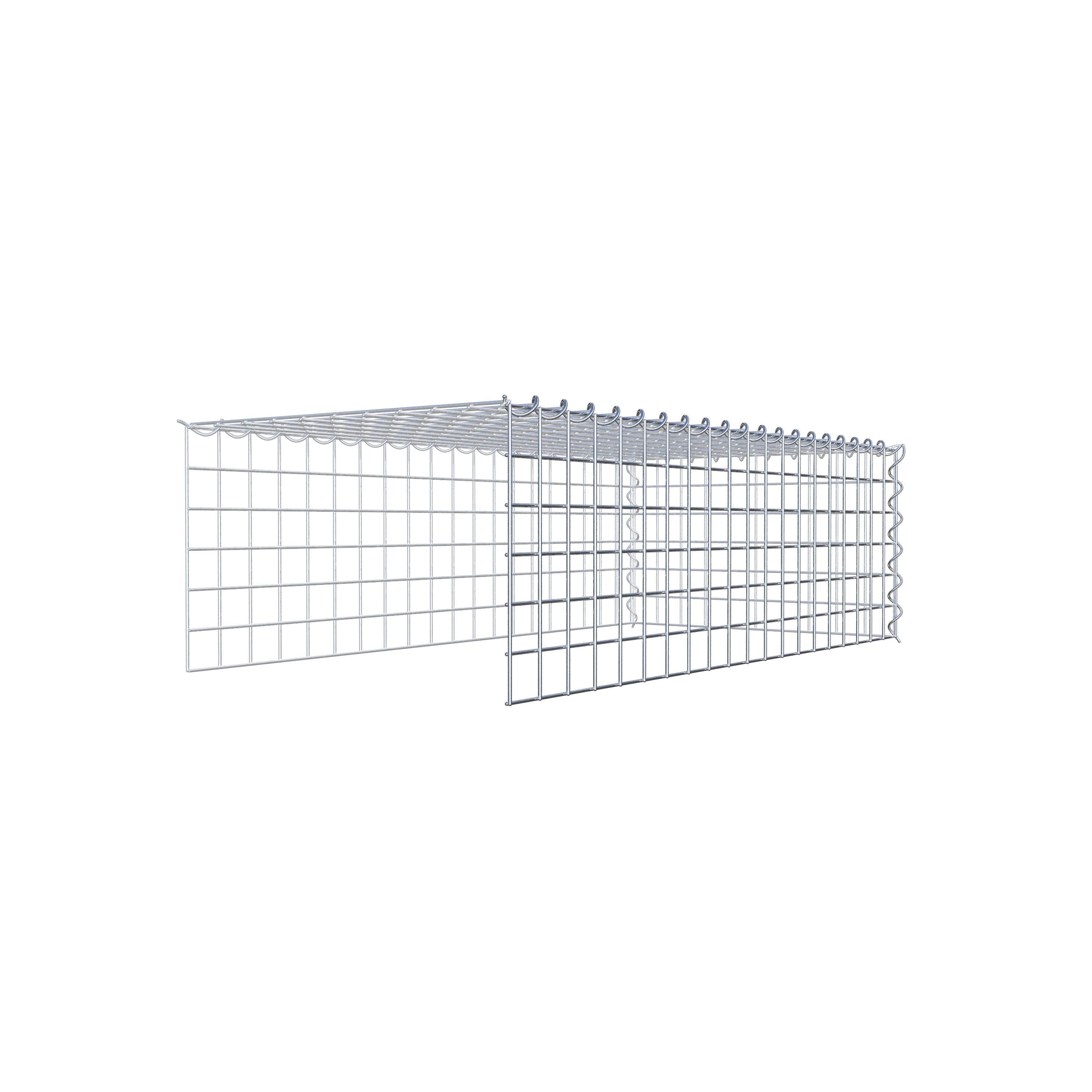 Gabião Tipo 4 100 cm x 30 cm x 50 cm (C x A x P), malhagem 5 cm x 5 cm, espiral