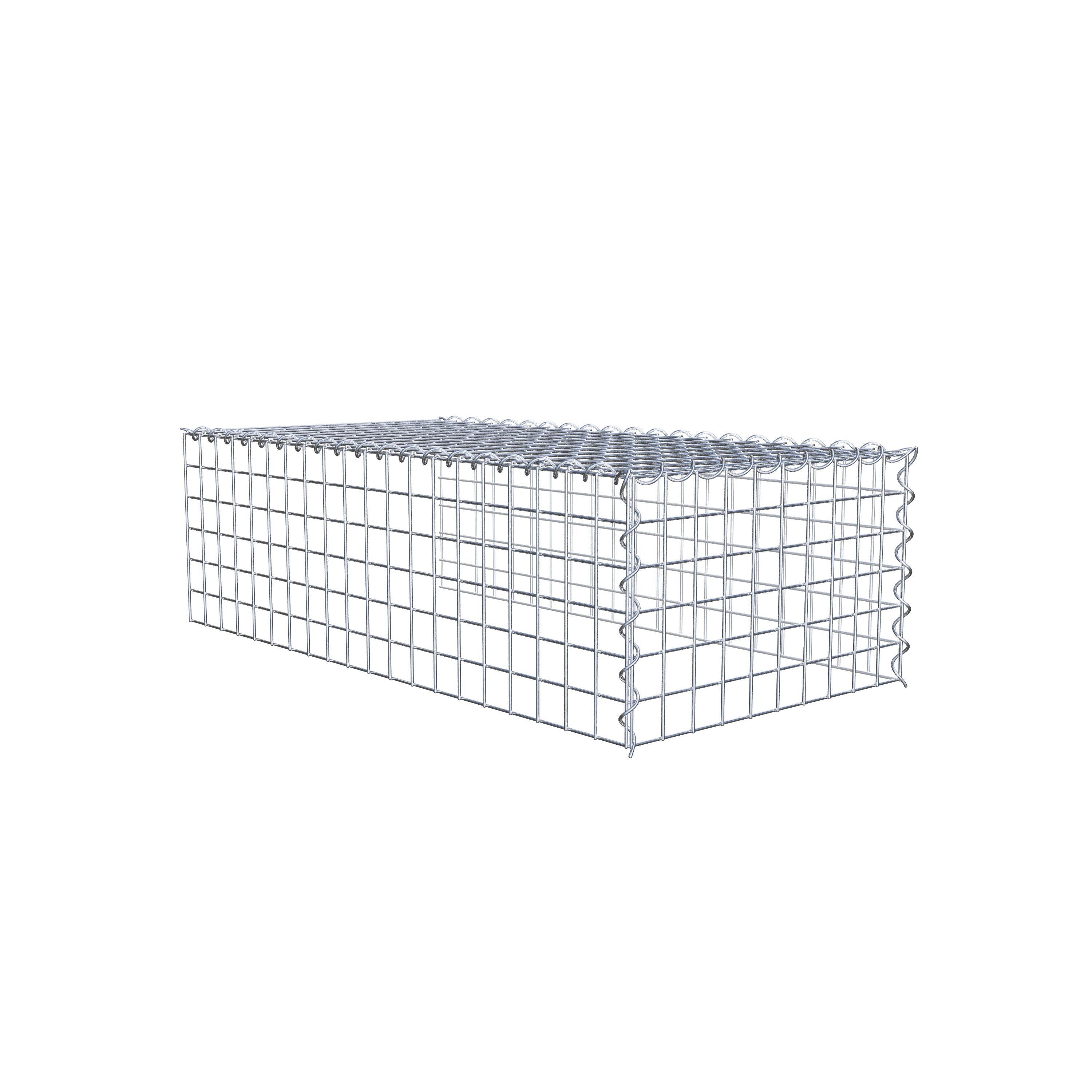 Gabião Tipo 4 100 cm x 30 cm x 50 cm (C x A x P), malhagem 5 cm x 5 cm, espiral
