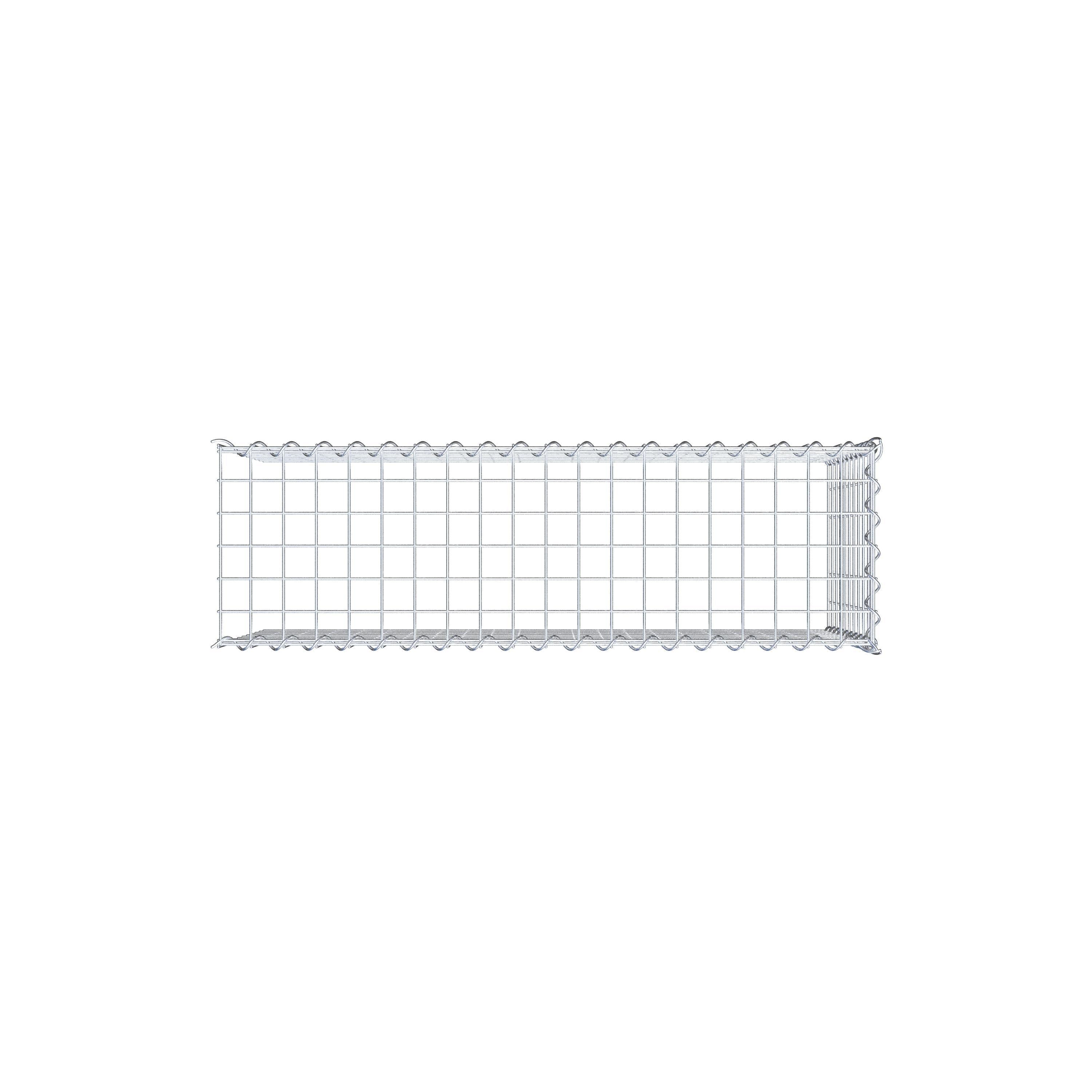 Gavión adulto tipo 4 100 cm x 50 cm x 30 cm (largo x alto x profundidad), tamaño de malla 5 cm x 5 cm, espiral