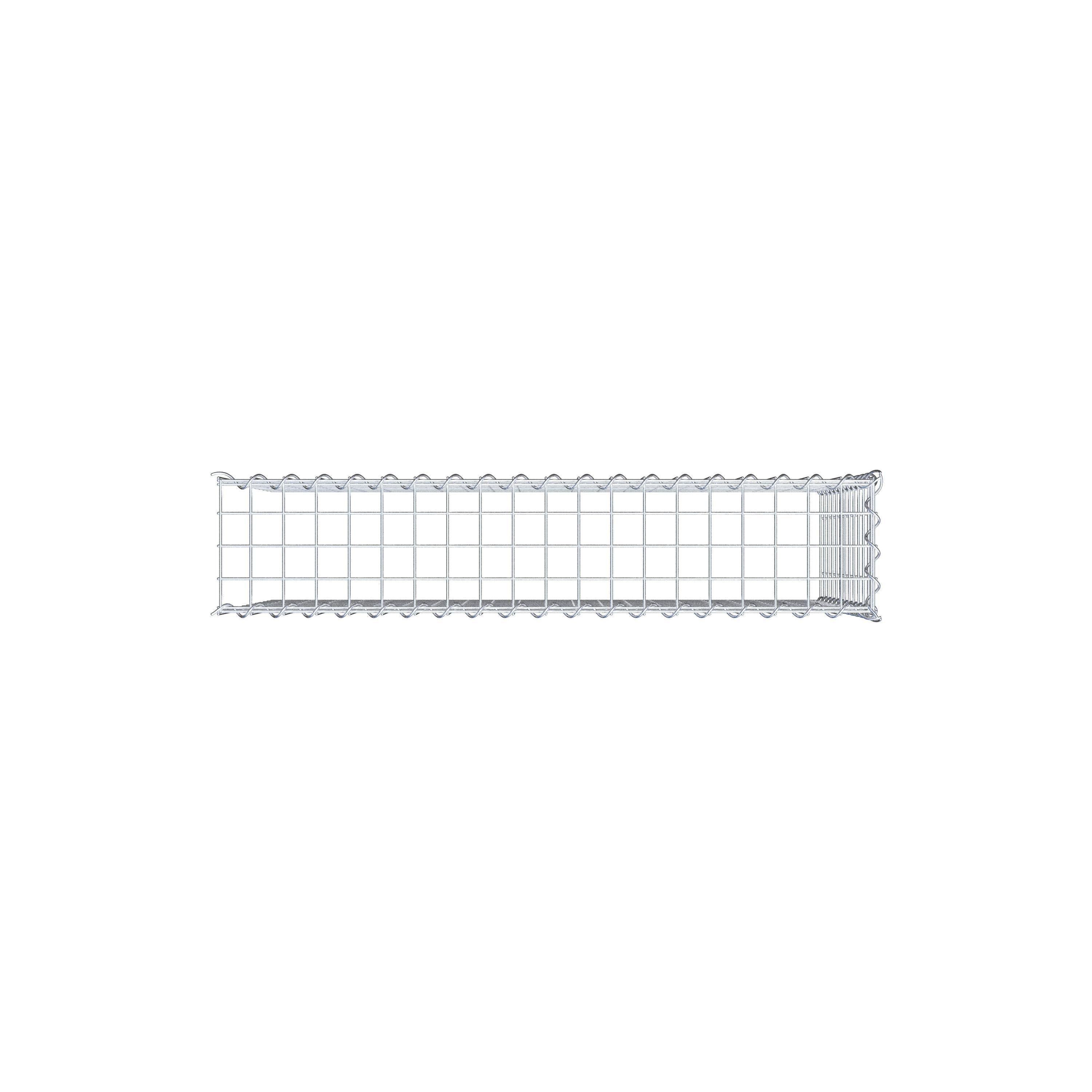 Opvokset gabion type 4 100 cm x 60 cm x 20 cm (L x H x D), maskestørrelse 5 cm x 5 cm, spiral