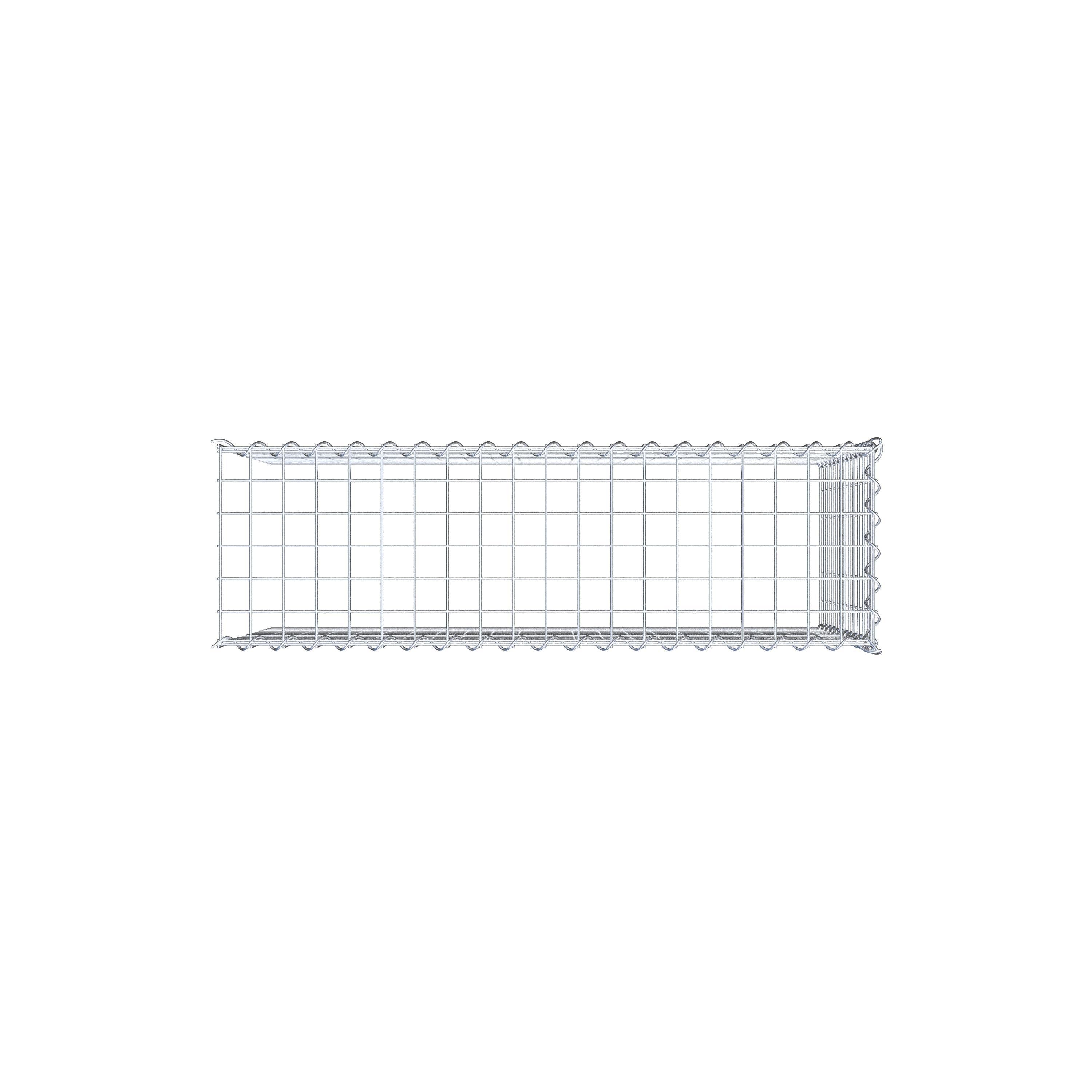 Gabbione aggiuntivo tipo 4 100 cm x 60 cm x 30 cm (L x H x P), dimensione maglia 5 cm x 5 cm, a spirale