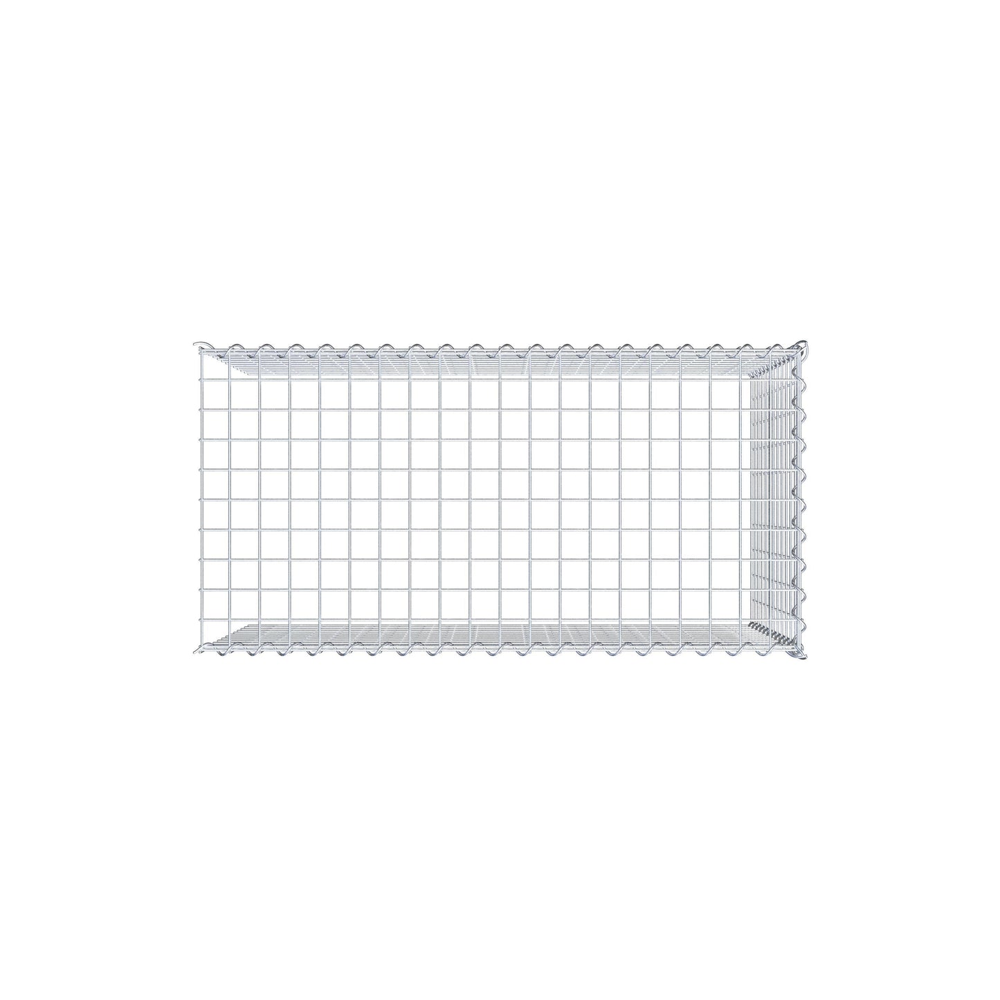 Gabion rapporté type 4 100 cm x 60 cm x 50 cm (L x H x P), mailles 5 cm x 5 cm, spirale