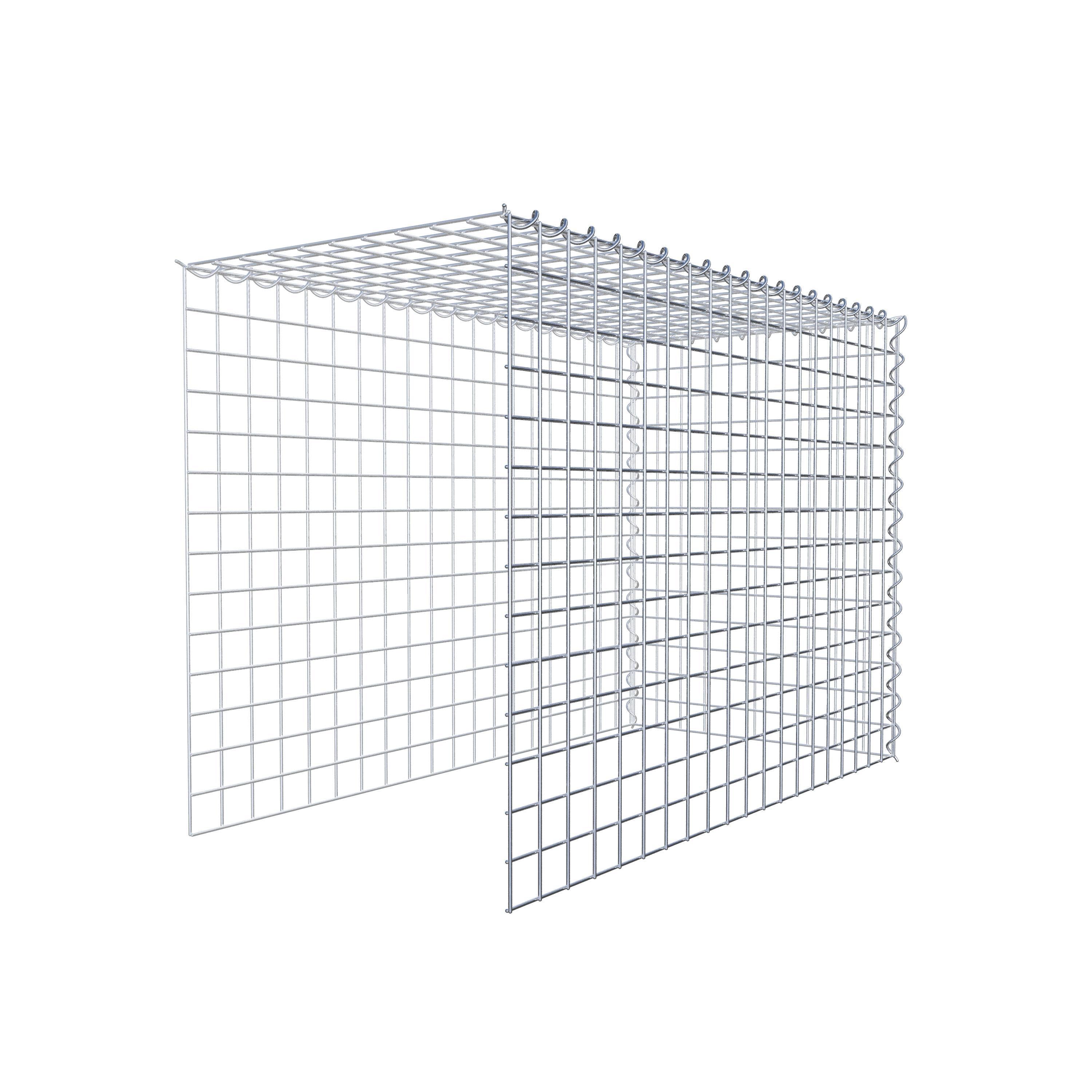 Gabbione aggiuntivo tipo 4 100 cm x 70 cm x 50 cm (L x H x P), dimensione maglia 5 cm x 5 cm, a spirale