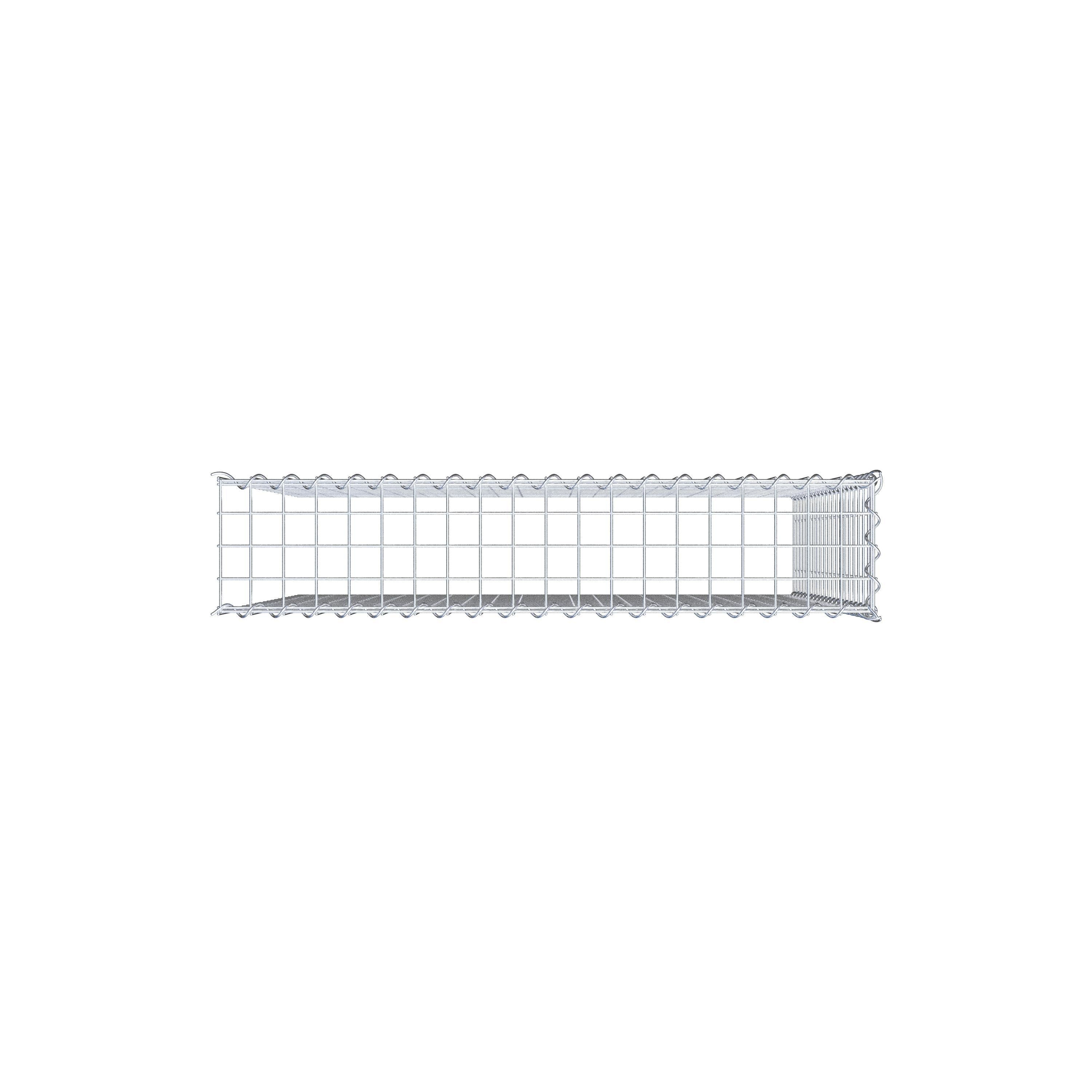 Gabion rapporté type 4 100 cm x 100 cm x 20 cm (L x H x P), mailles 5 cm x 5 cm, spirale