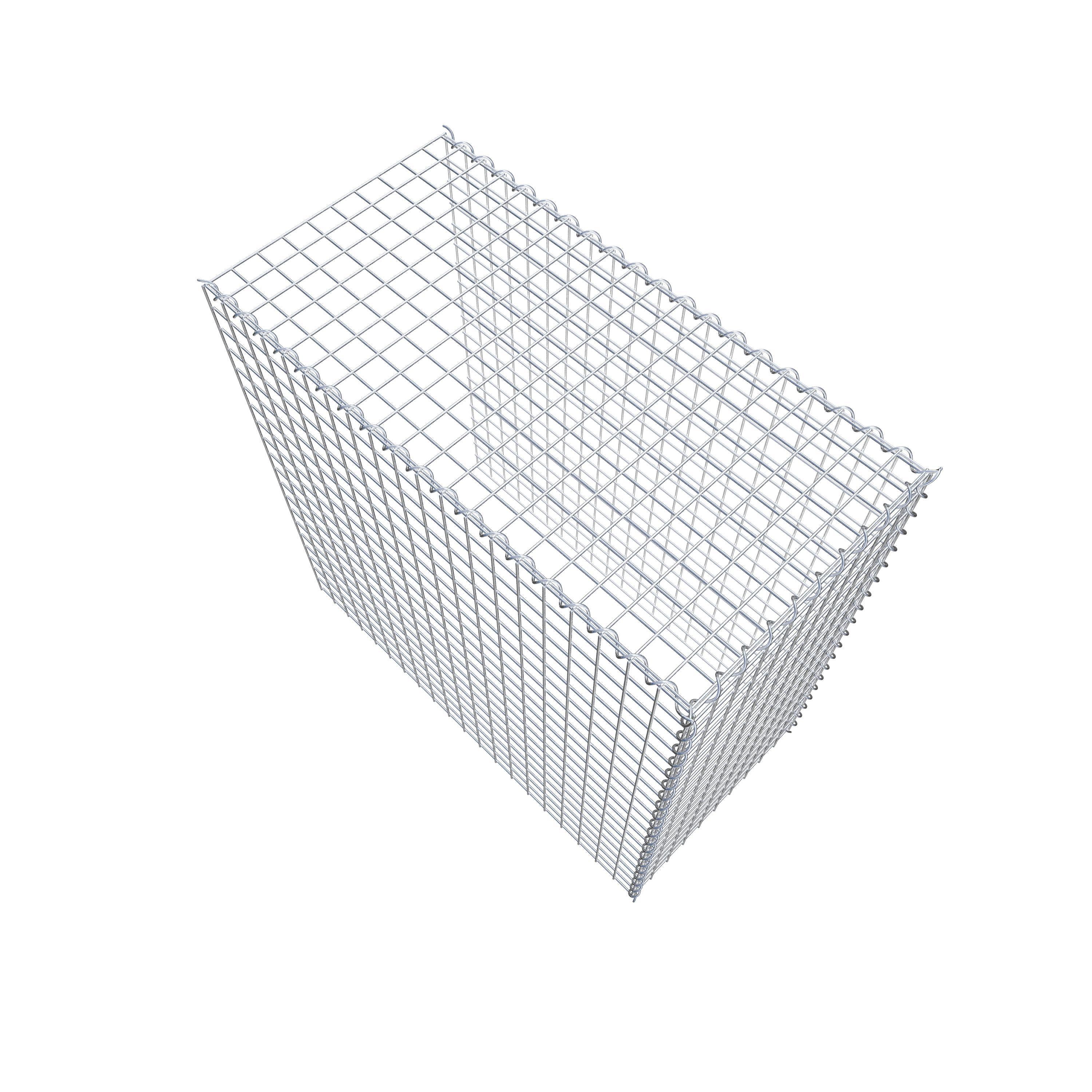 Gabion rapporté type 4 100 cm x 100 cm x 50 cm (L x H x P), mailles 5 cm x 5 cm, spirale