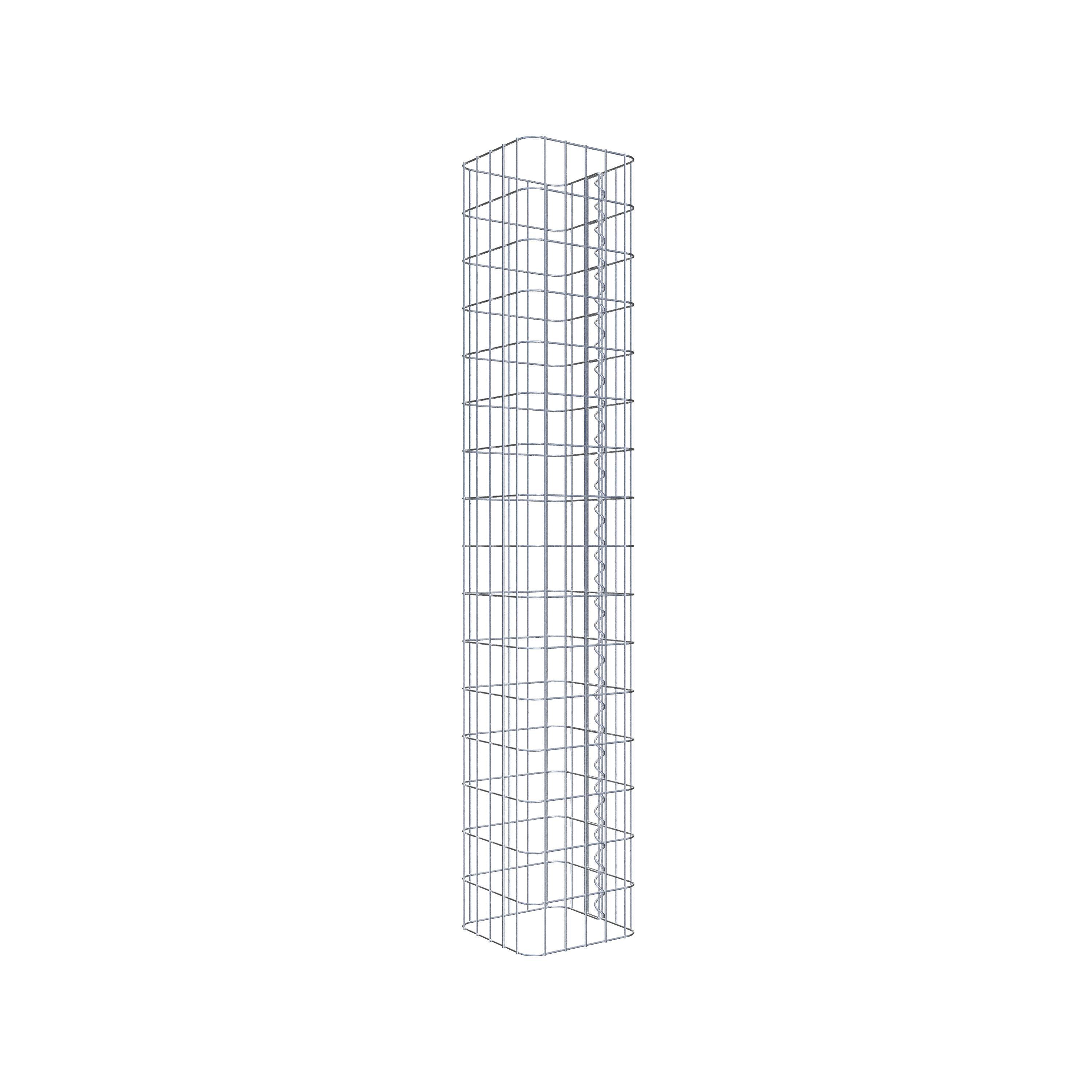 Schanskorfzuil hoekig 27 cm x 27 cm, 160 cm hoog, MW 5 cm x 10 cm
