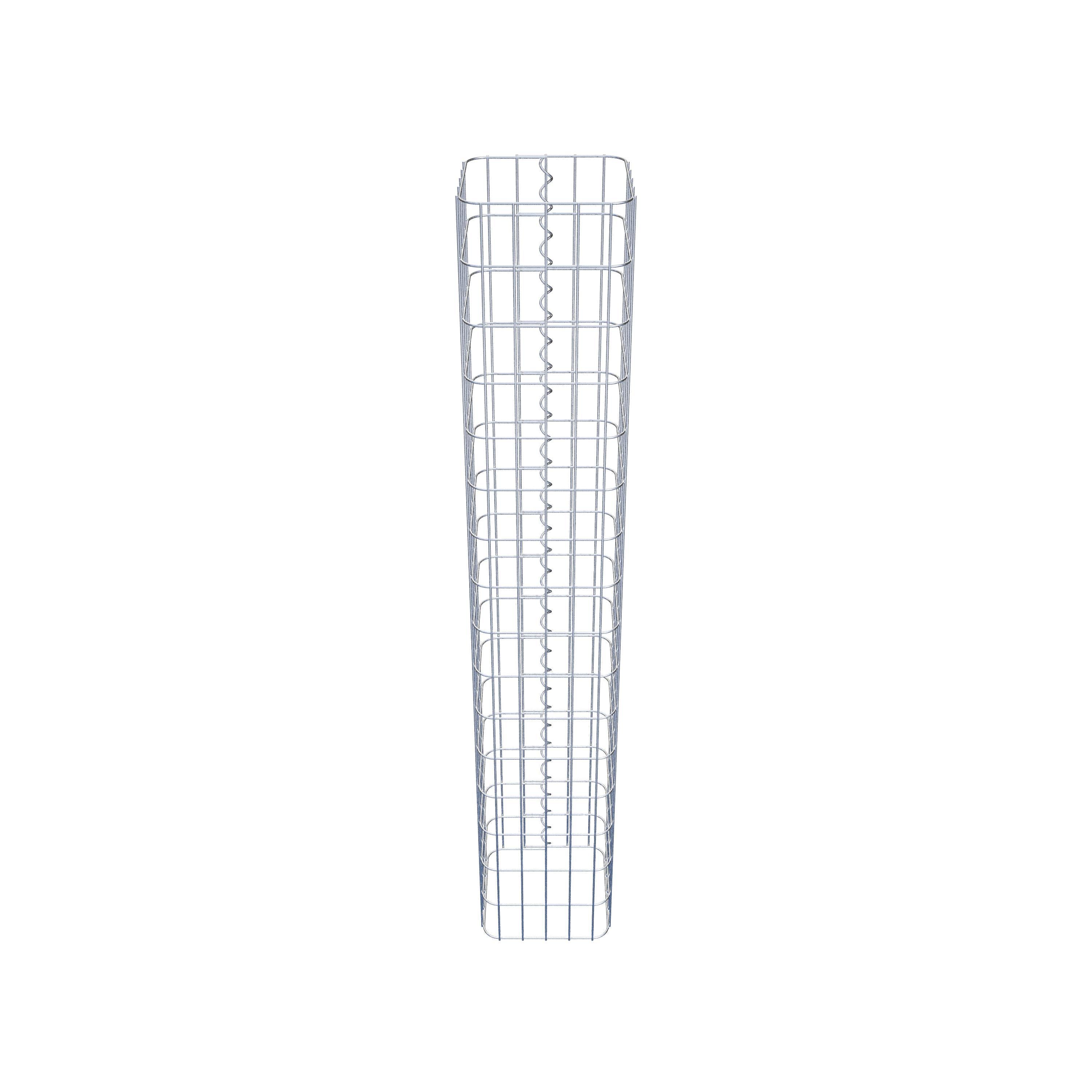 Schanskorfzuil hoekig 27 cm x 27 cm, 160 cm hoog, MW 5 cm x 10 cm