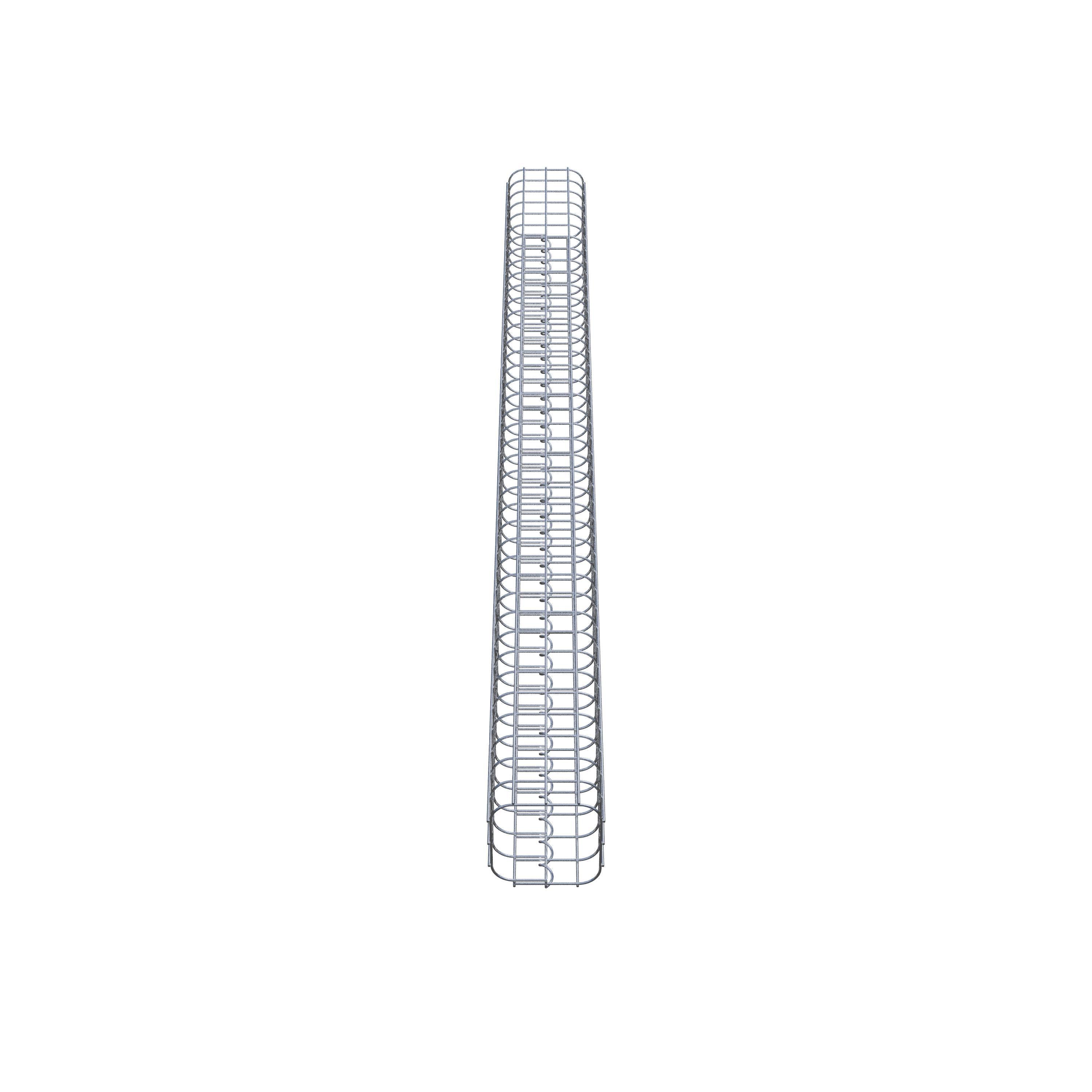 Colonne de gabion carrée 17 cm x 17 cm, 200 cm de hauteur, MW 5 cm x 5 cm