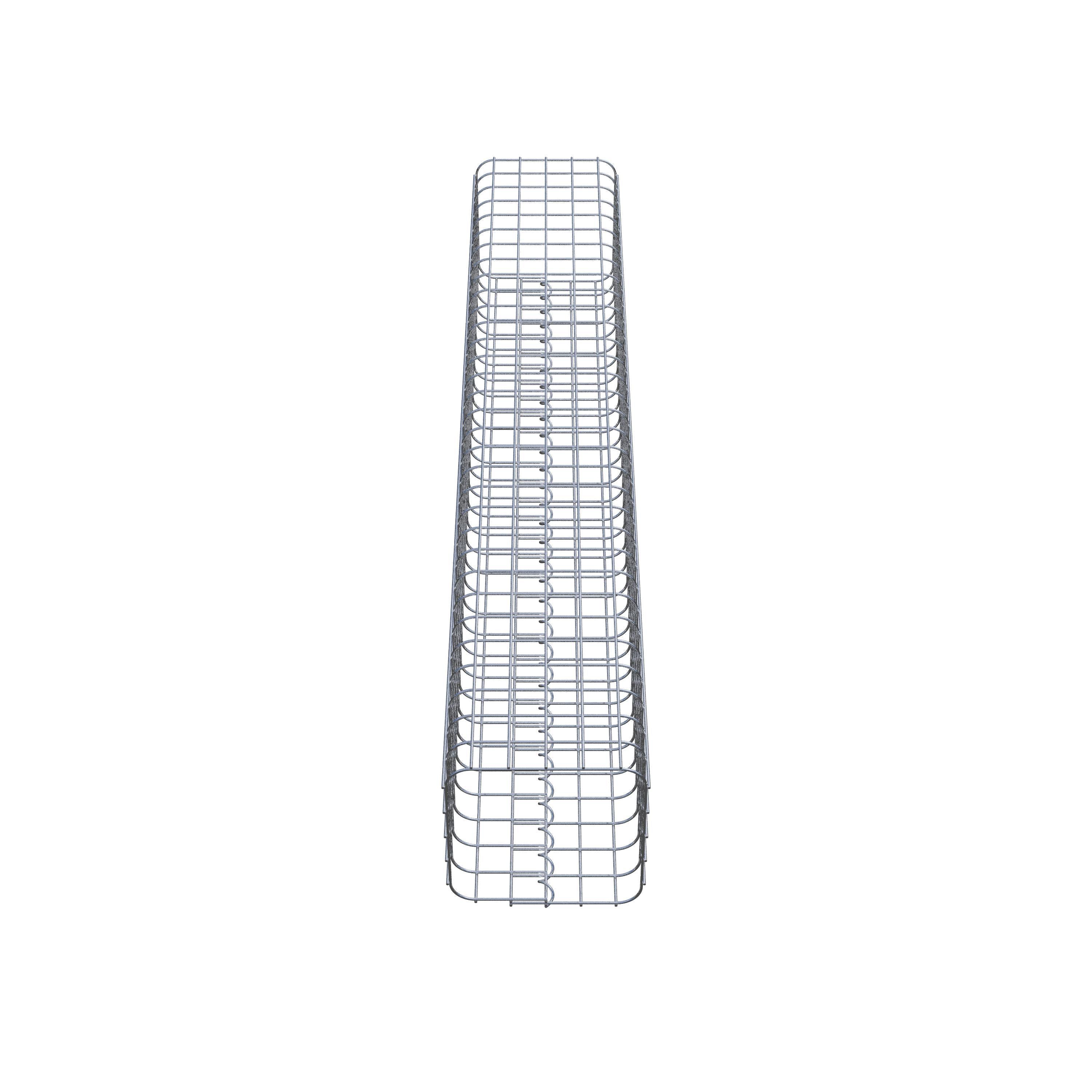 Colonne de gabion carrée 27 cm x 27 cm, hauteur 160 cm, MW 5 cm x 5 cm