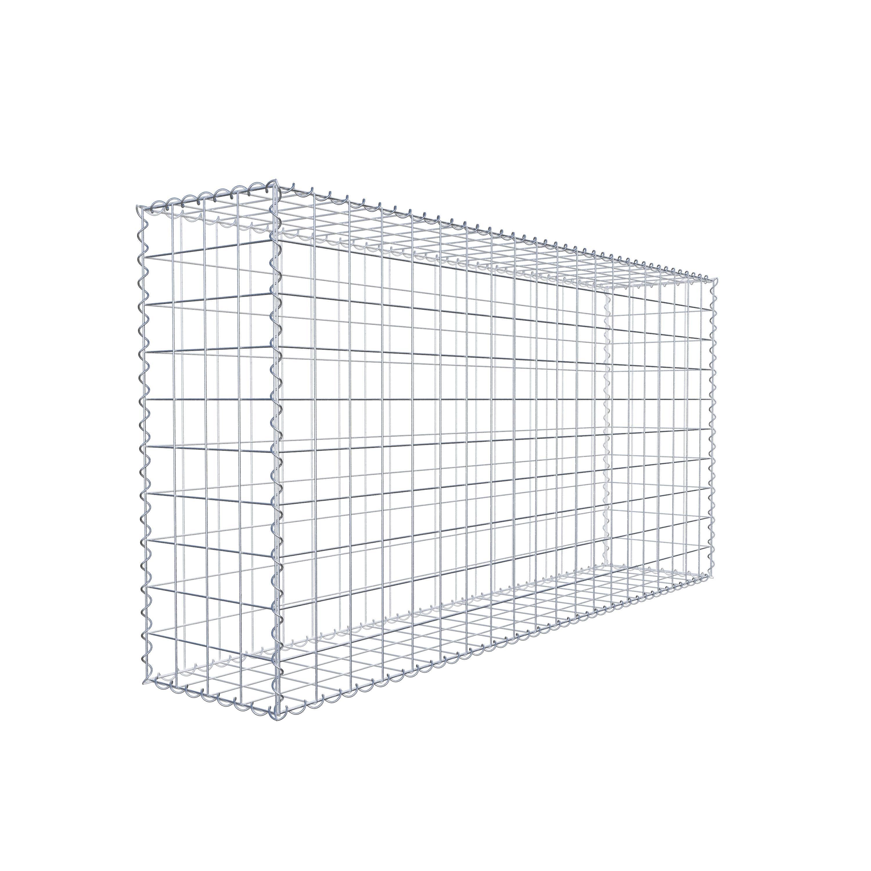 Gavión 200 cm x 100 cm x 40 cm (largo x alto x fondo), malla 10 cm x 10 cm, en espiral