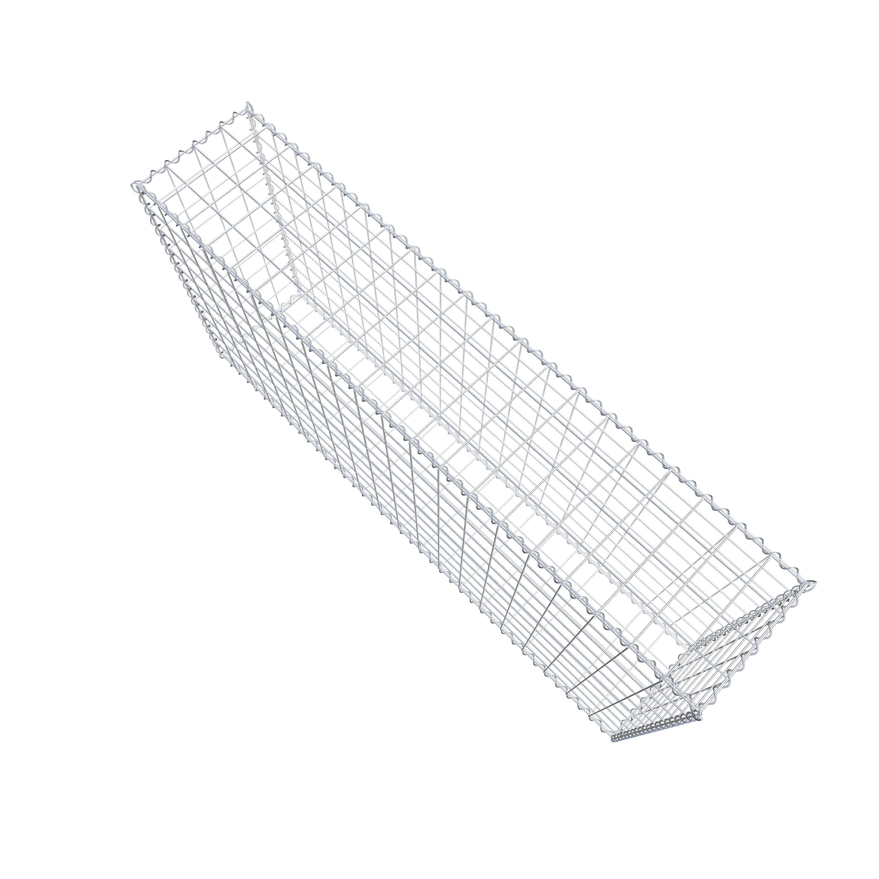 Gavión 200 cm x 100 cm x 40 cm (largo x alto x fondo), malla 10 cm x 10 cm, en espiral