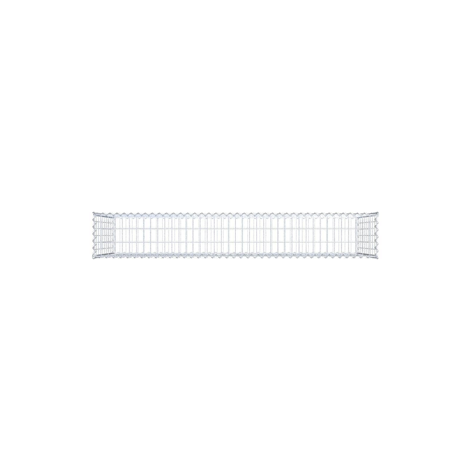 Schanskorf 200 cm x 100 cm x 30 cm (L x H x D), maaswijdte 5 cm x 10 cm, spiraalvormig