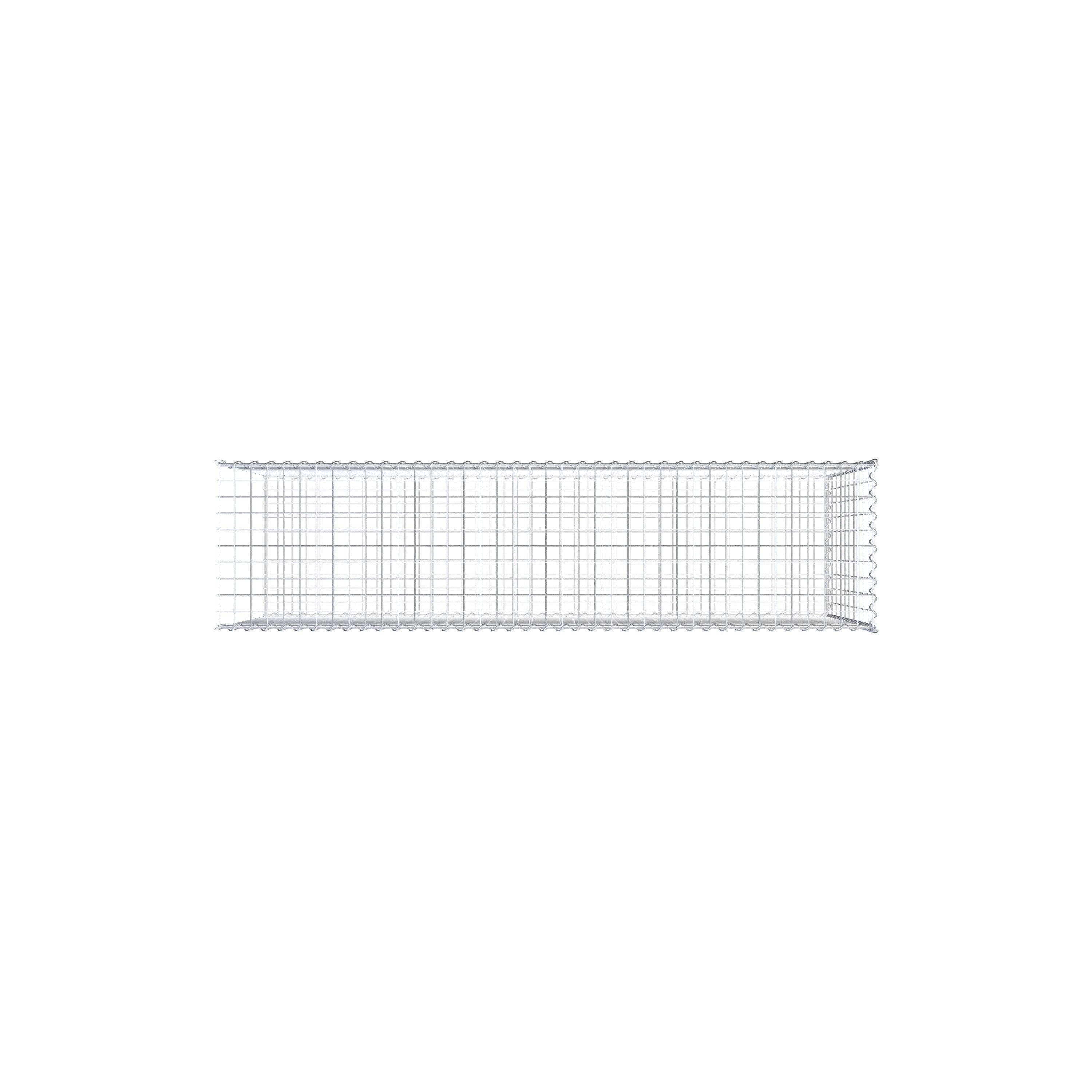 Opvokset gabion type 2 200 cm x 100 cm x 50 cm (L x H x D), maskestørrelse 5 cm x 10 cm, spiral