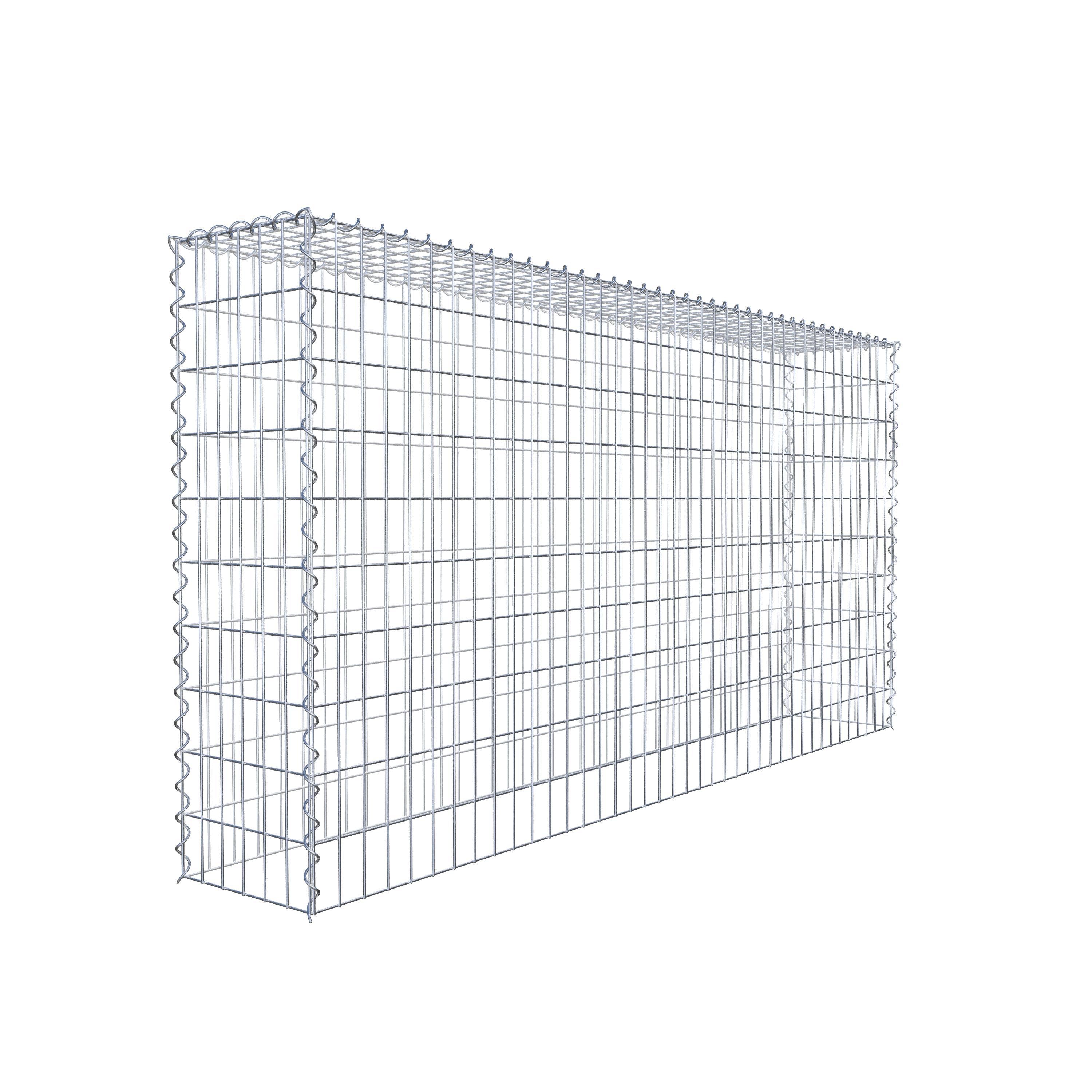 Opvokset gabion type 3 200 cm x 100 cm x 30 cm (L x H x D), maskestørrelse 5 cm x 10 cm, spiral