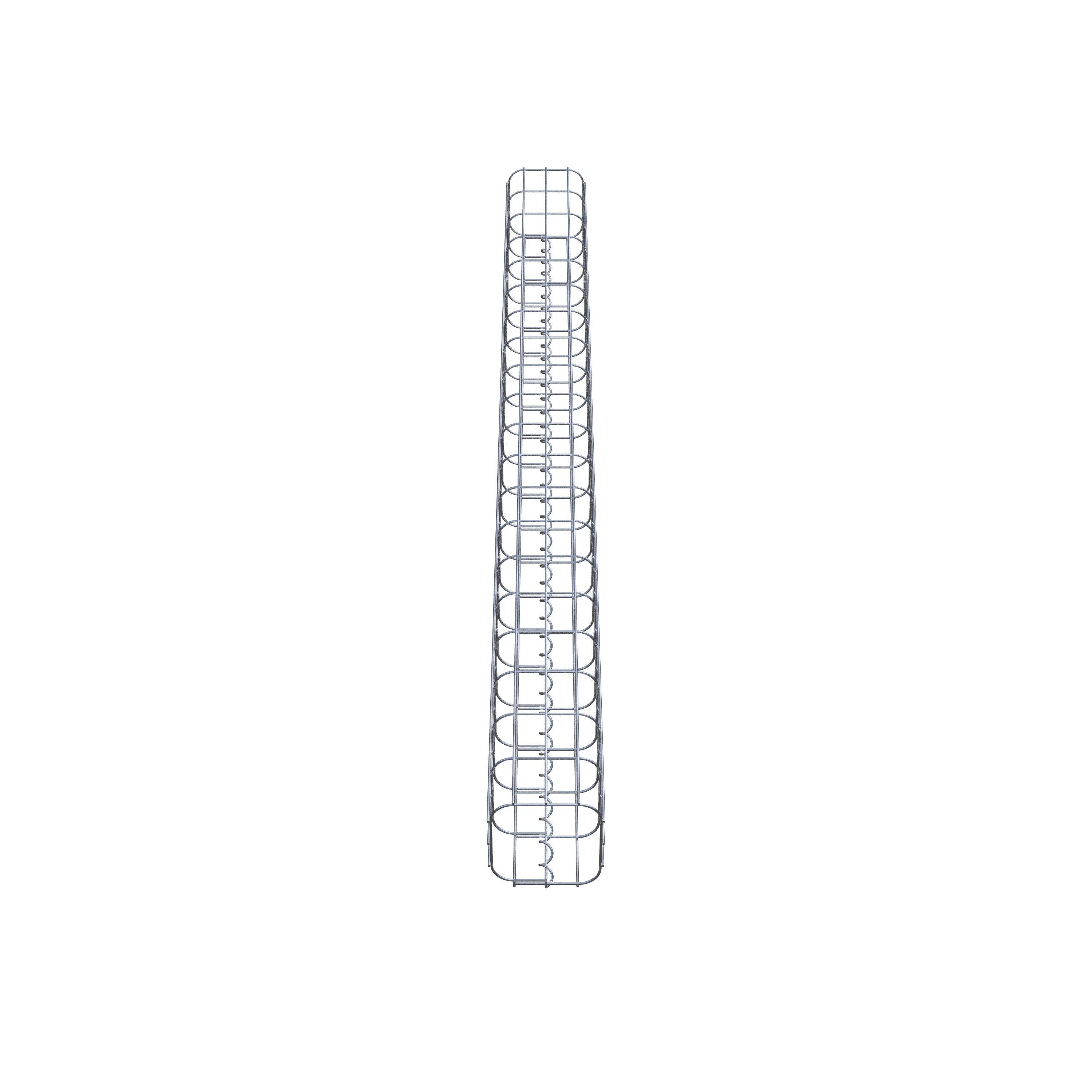 Gabion column, square, hot-dip galvanized, 17 cm x 17 cm, 200 cm height, MW 5 cm x 10 cm