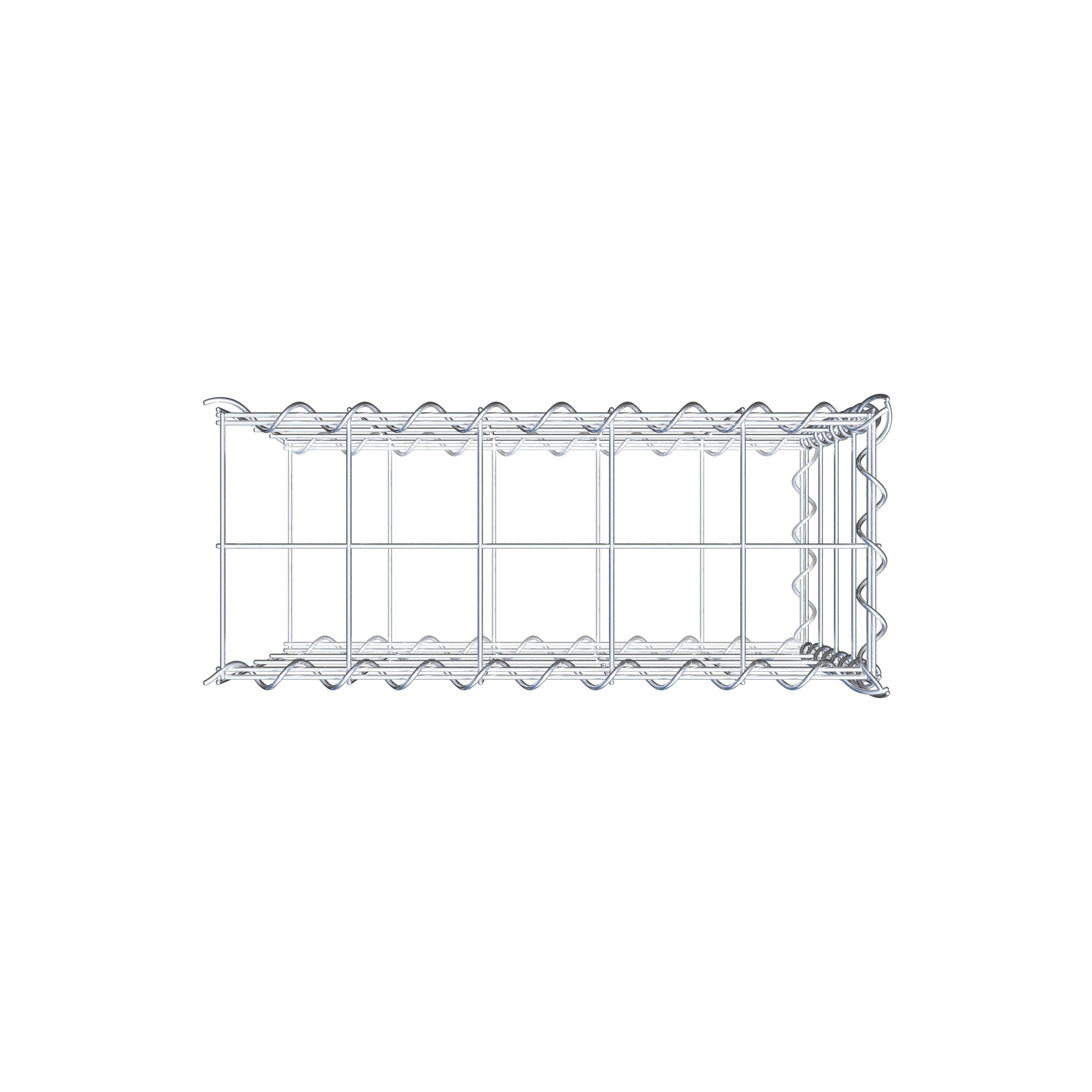 Opvokset gabion type 2 50 cm x 40 cm x 20 cm (L x H x D), maskestørrelse 10 cm x 10 cm, spiral