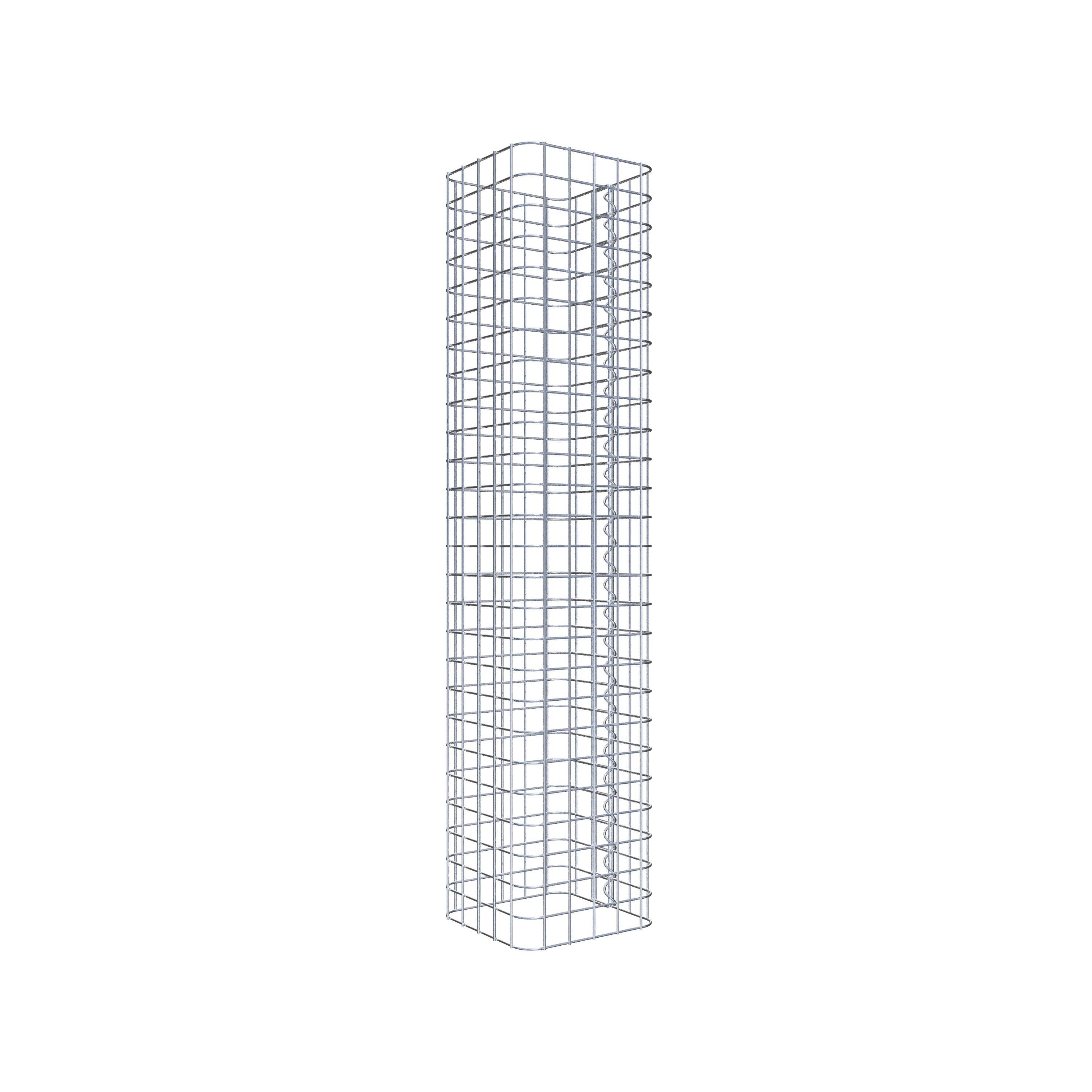 Coluna de gabião 27 x 27 cm MW 5 x 5 cm quadrado
