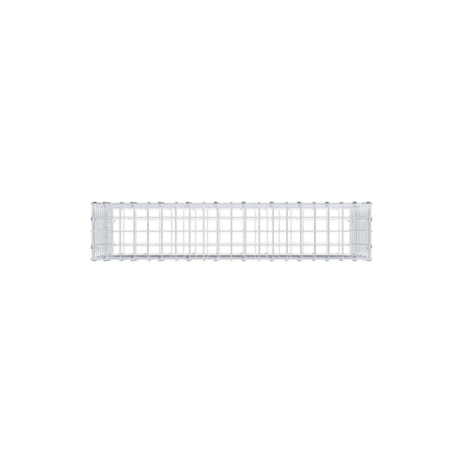 Gabion 100 cm x 50 cm x 20 cm (L x H x D), maskestørrelse 5 x 5 cm, spiralring