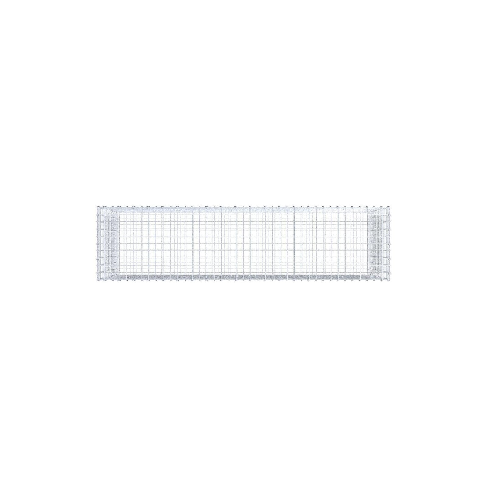 Gabion 200 cm x 100 cm x 50 cm (L x H x D), mesh size 5 x 5 cm, spiral ring