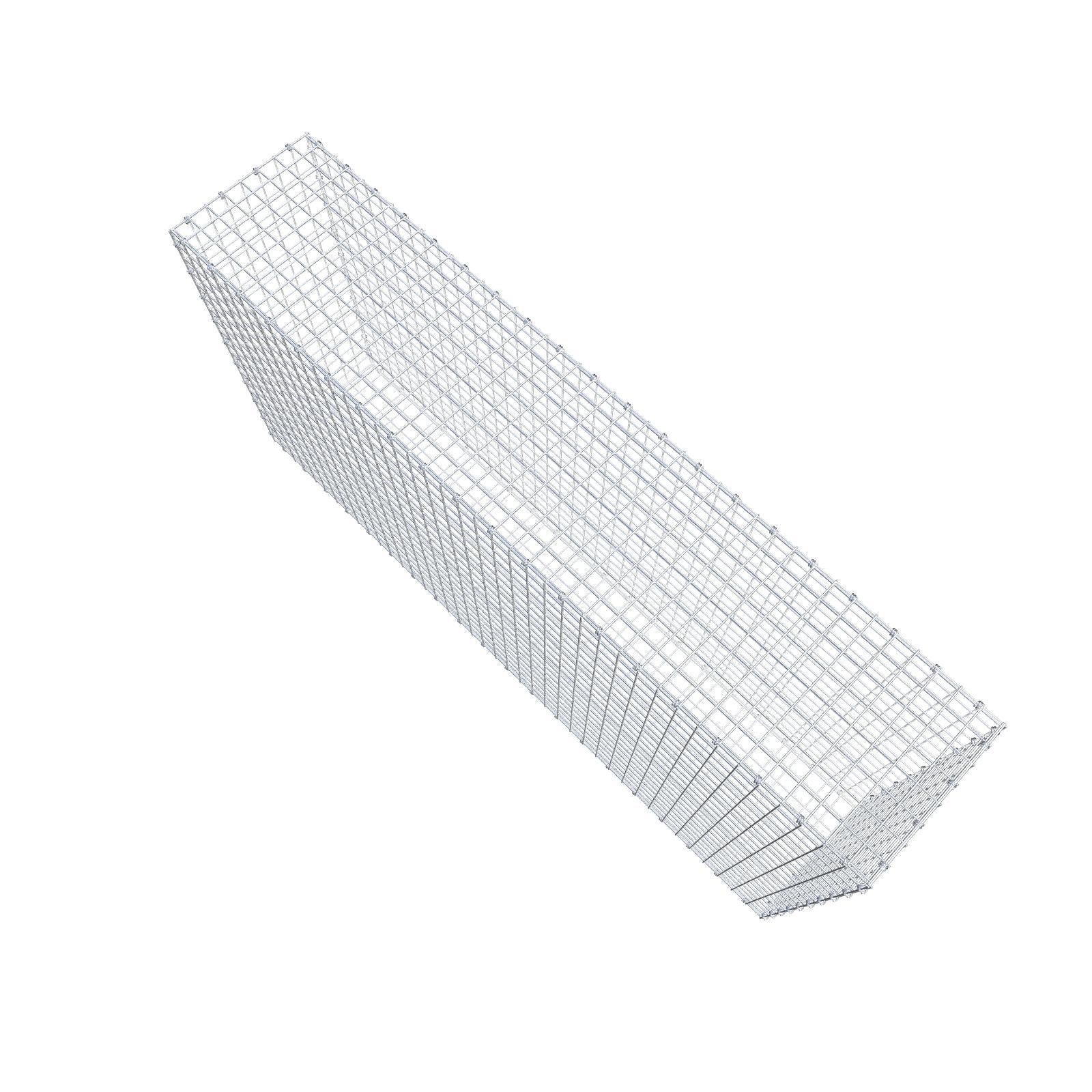 Gabion 200 cm x 100 cm x 40 cm (L x H x D), maskstorlek 5 x 5 cm, spiralring