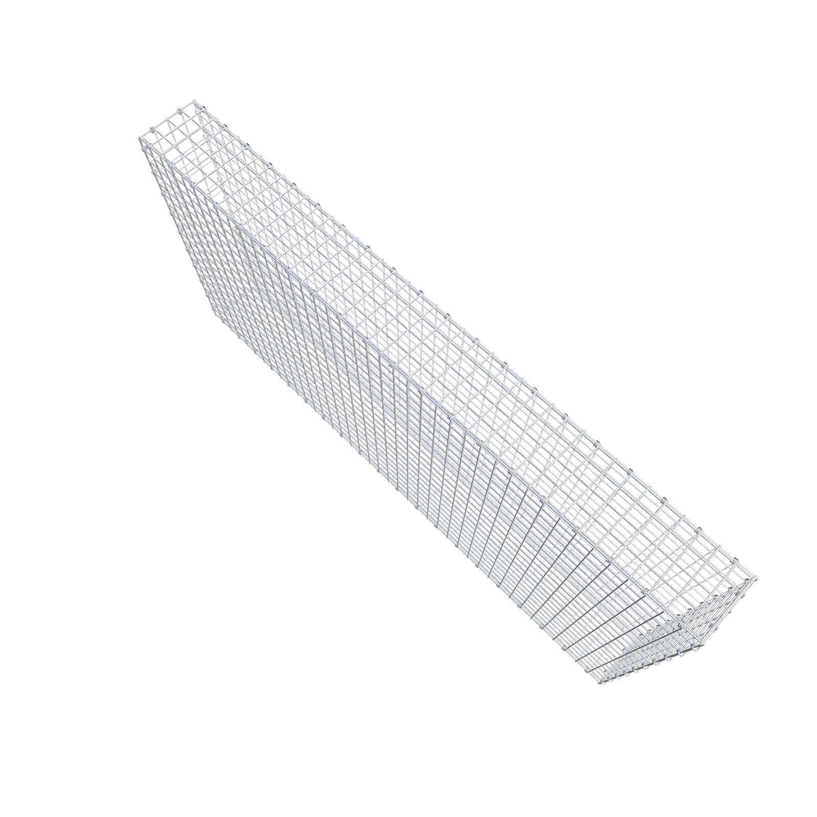 Gabion 200 cm x 100 cm x 20 cm (L x H x D), mesh size 5 x 5 cm, spiral ring